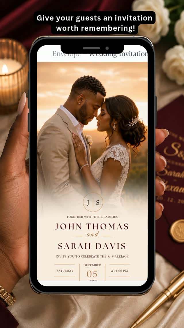 Kurty Fabulous Digital Designs Facebook ad: A WEDDING INVITATION MADE TO IMPRESS