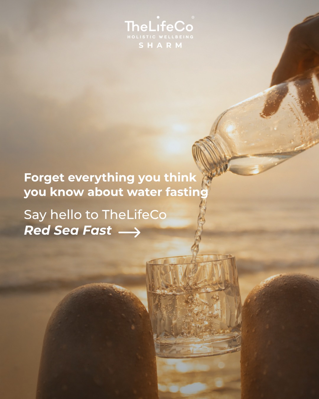 TheLifeCo Wellbeing Facebook ad: You arrive at your private beachfront sanctuary at…