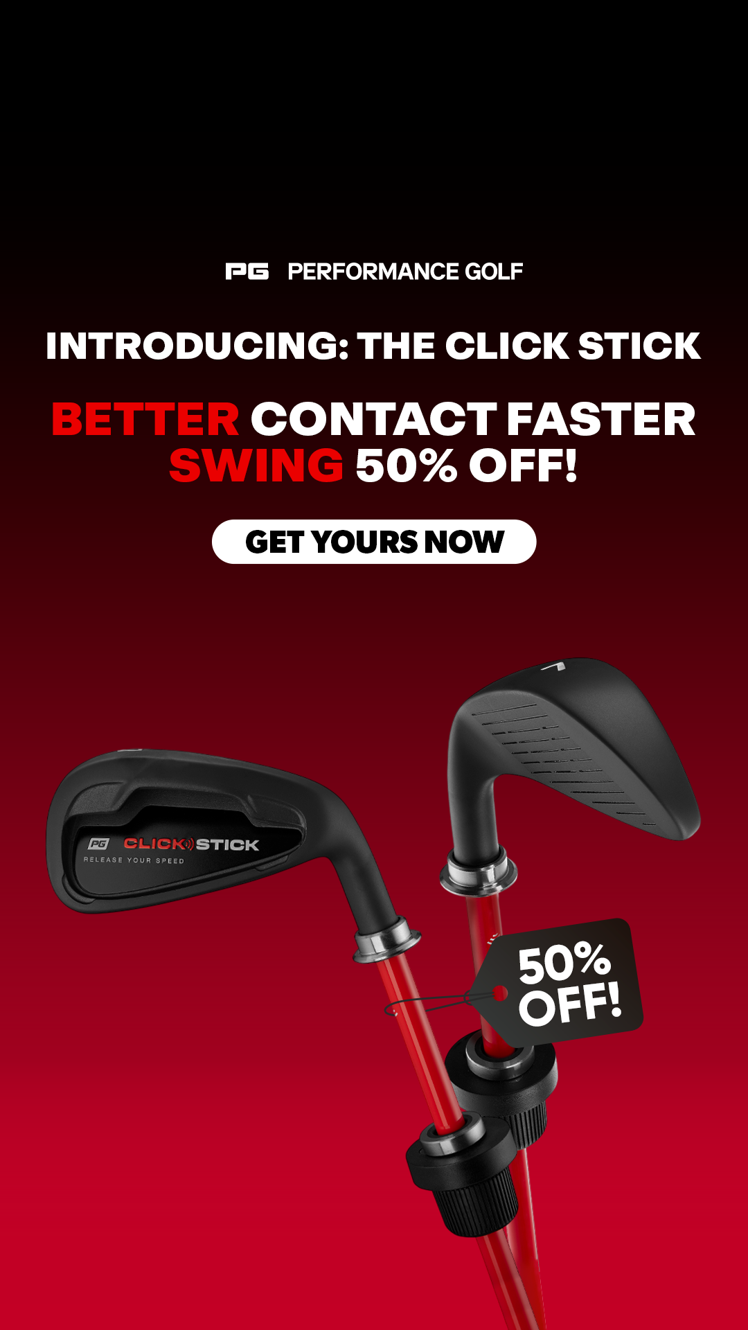 Performance Golf Facebook ad