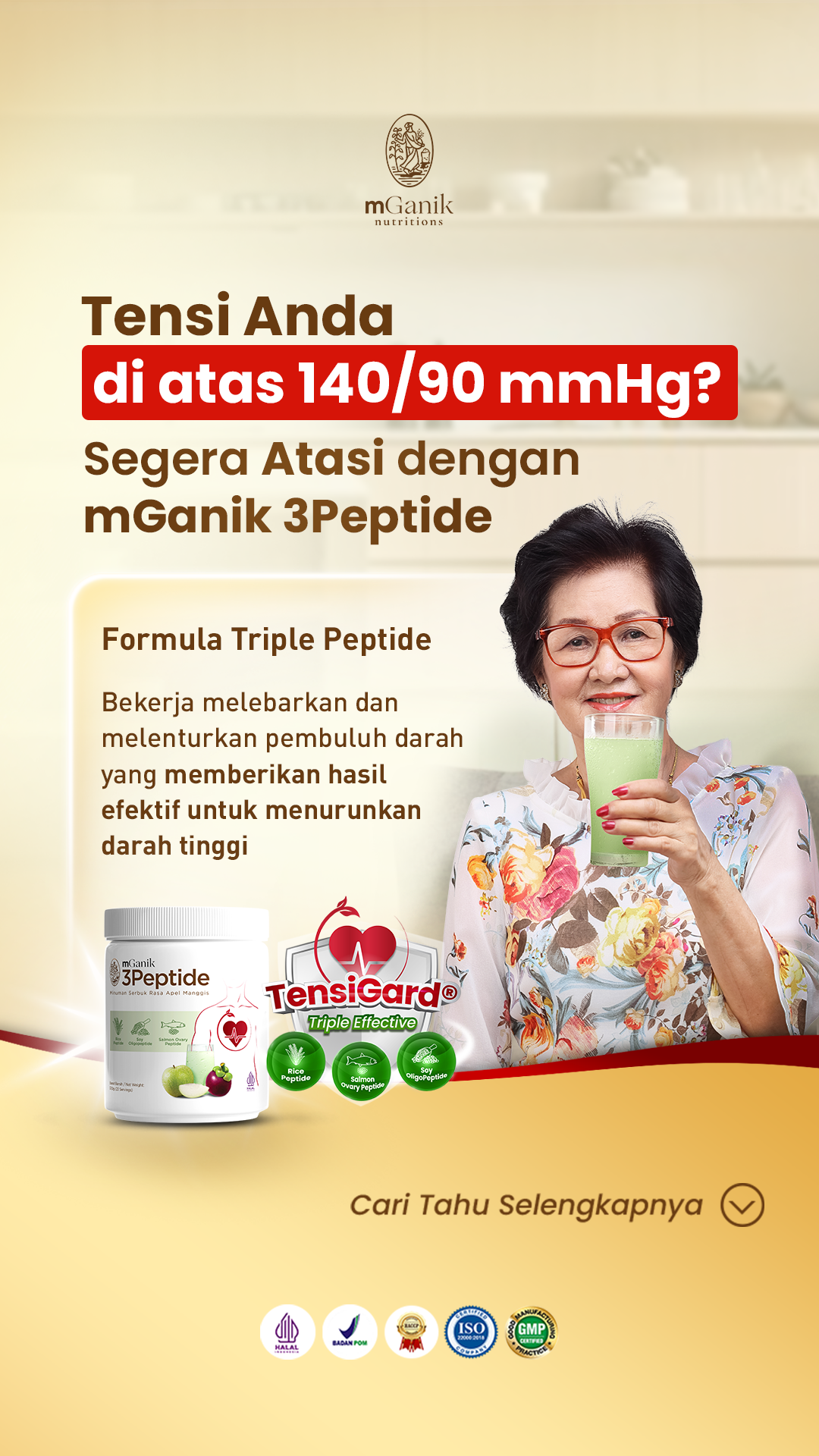 mGanik 3Peptide Tensi Normal Facebook ad