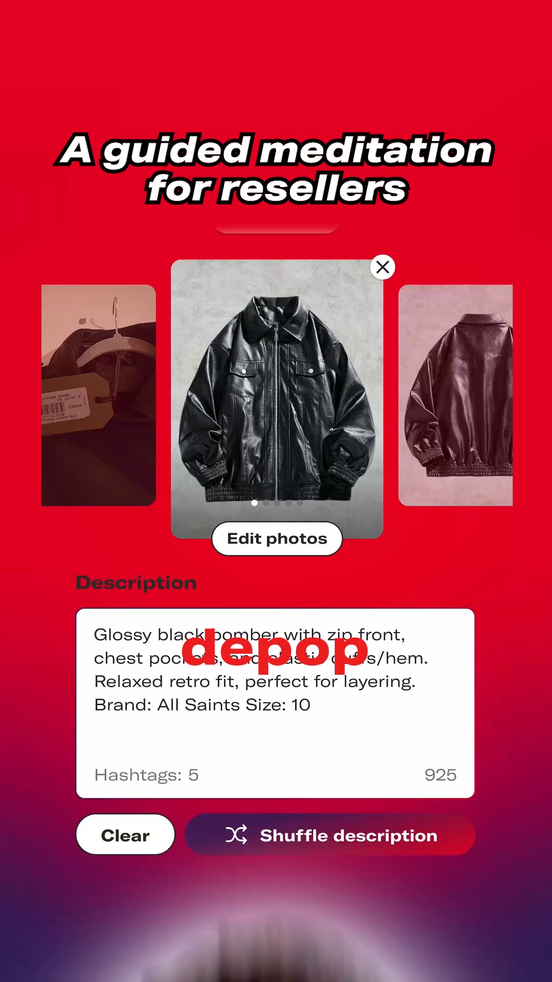 Depop Facebook ad: Sell clothes in minutes