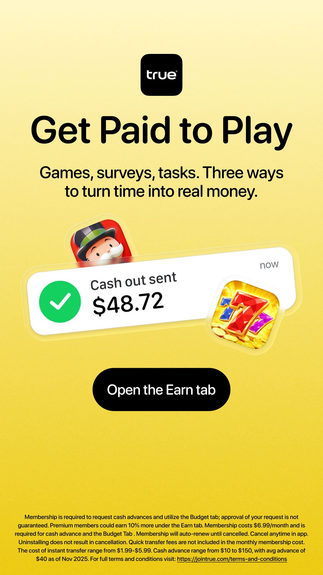 True Finance Facebook ad from Aug 11, 2026