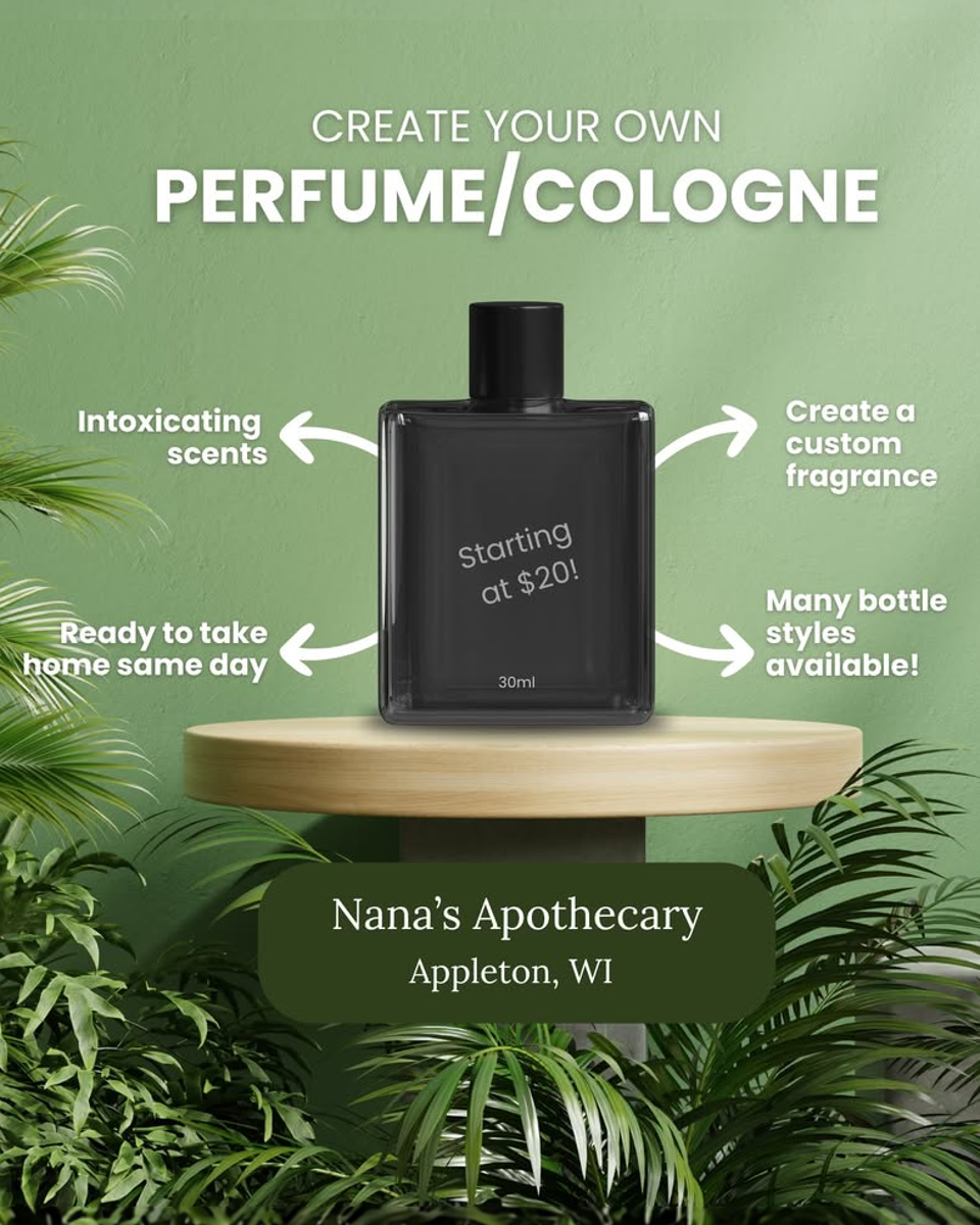 Nana's Apothecary Facebook ad: Make custom products.