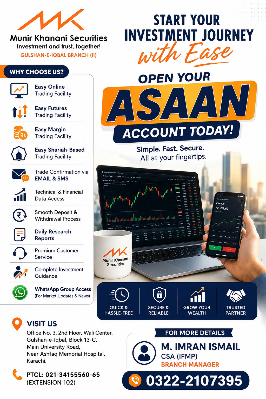 Munir Khanani Securities - Gulshan II Facebook ad