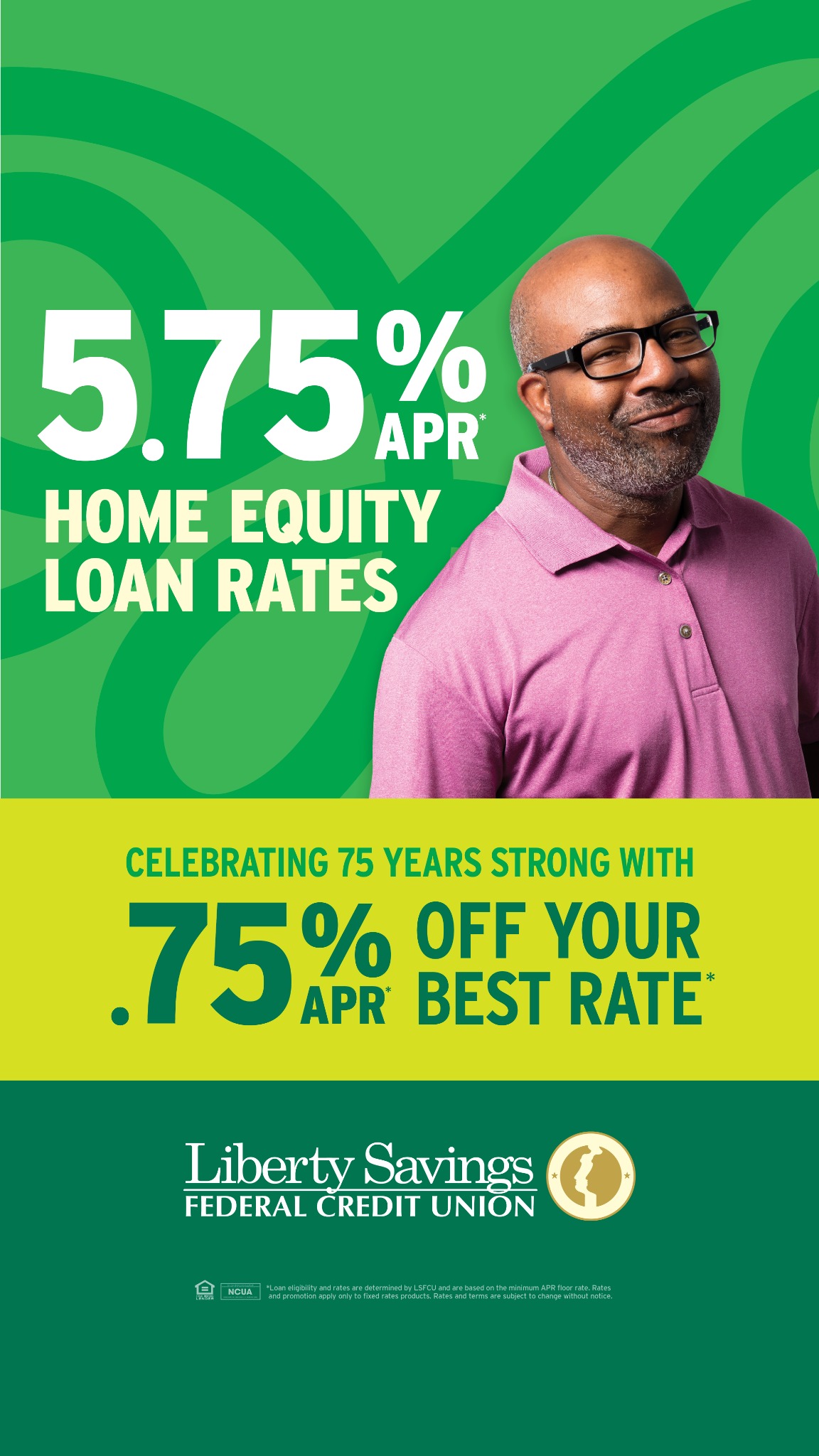 Liberty Savings Federal Credit Union Facebook ad from Apr 21, 2026