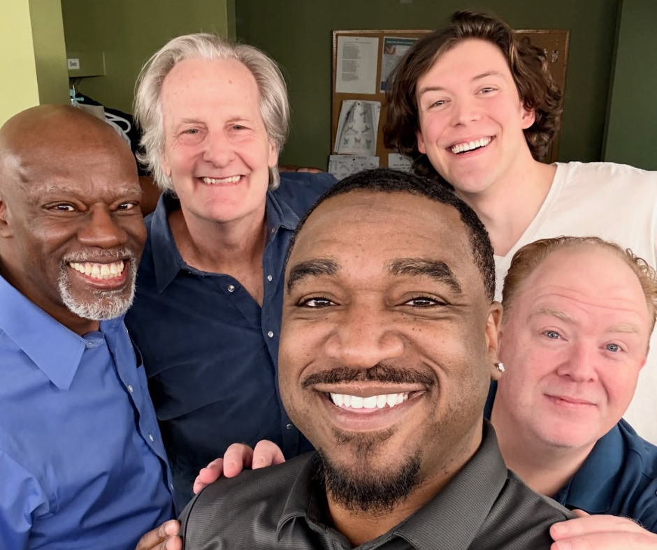 Purple Rose Theatre Company Facebook ad: Our cast & director were all smiles this…