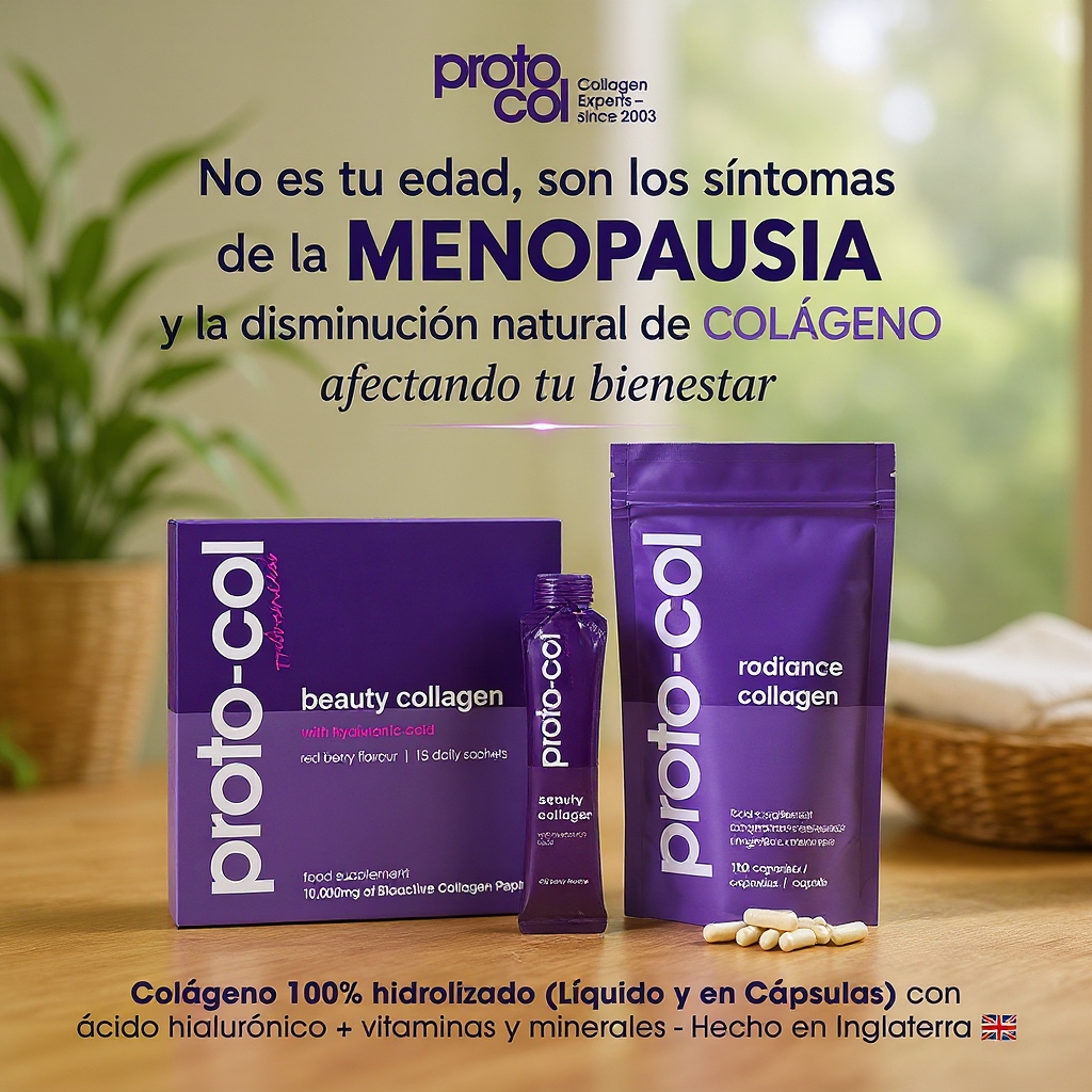 Proto-col Guatemala Facebook ad: ¿Menopausia? Mejora tu bienestar con colágeno