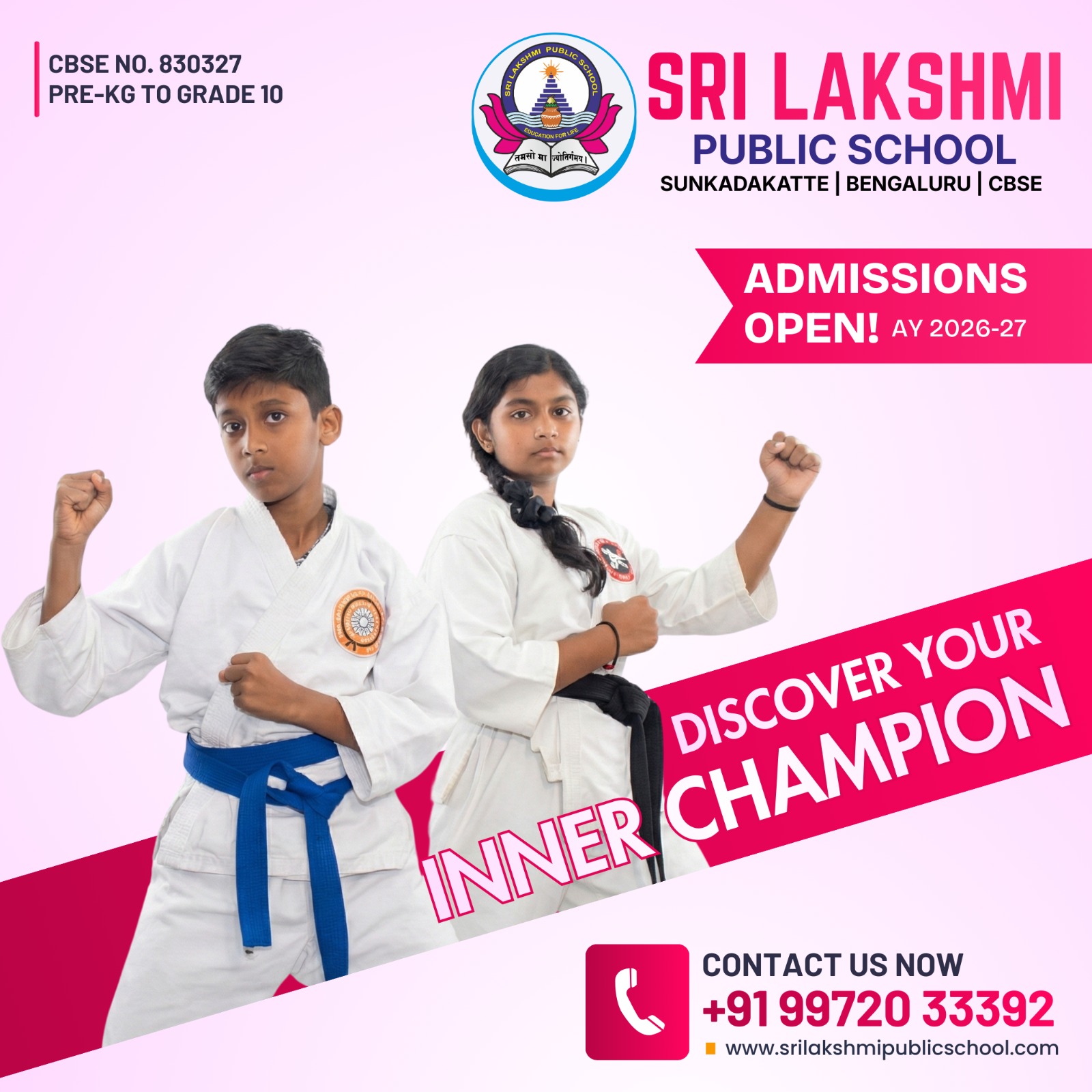 Sri Lakshmi Public School Facebook ad from Apr 9, 2026
