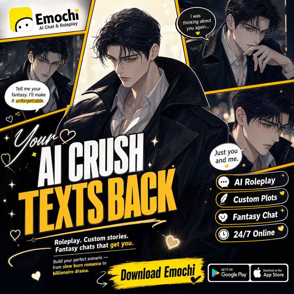 Emochi world 1 Facebook ad: choose your AI characters