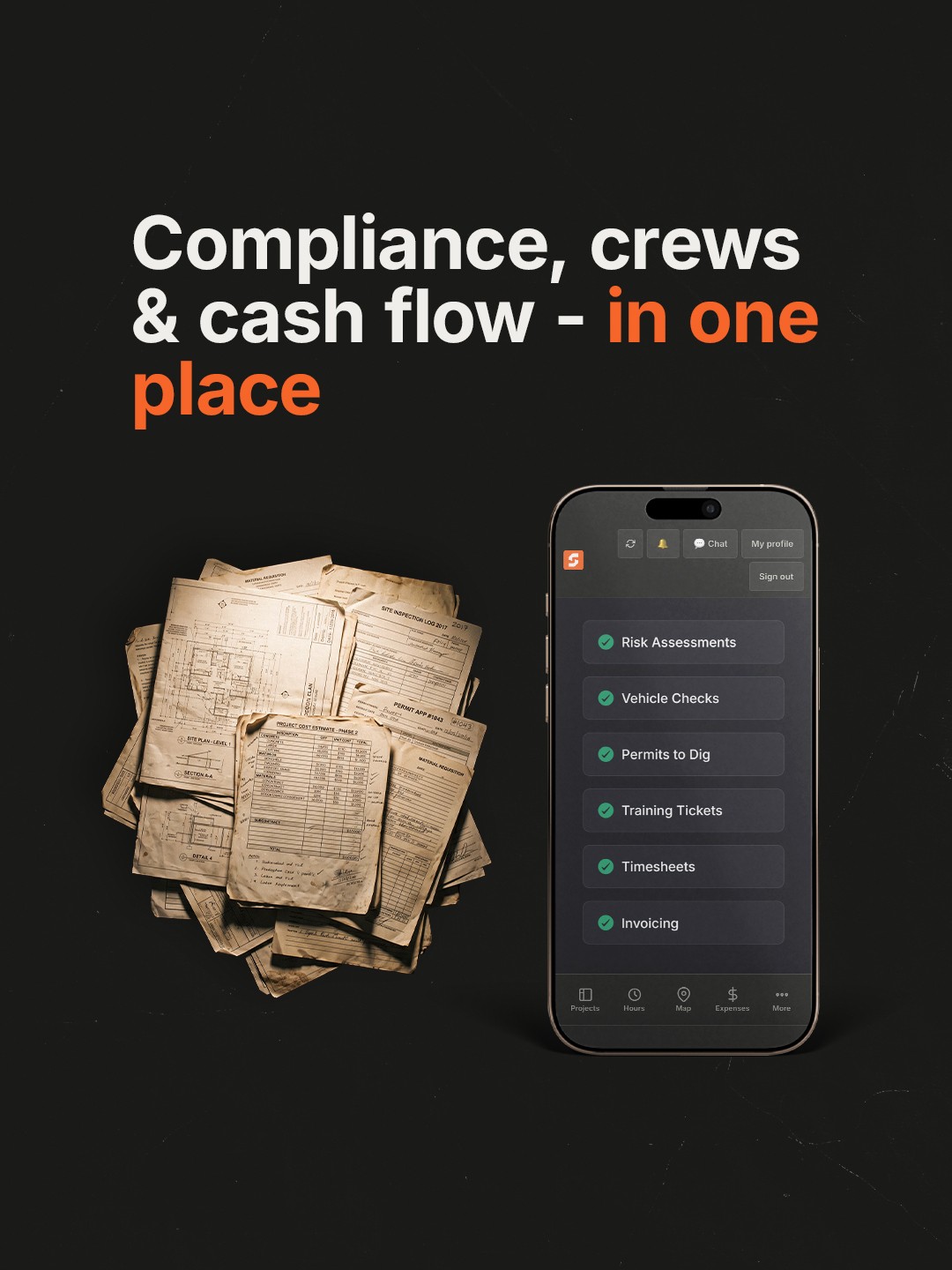 Site Log Facebook ad: SiteLog, Construction Management Software for UK Contractors