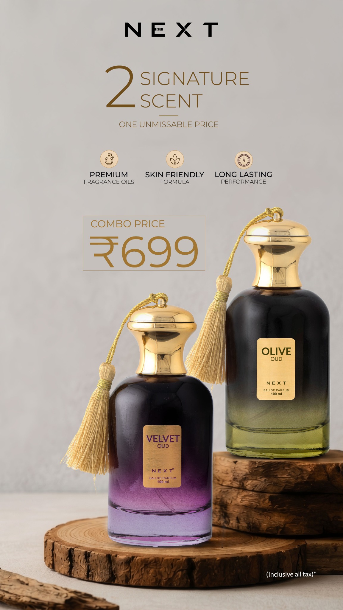 NEXT Perfume Facebook ad from May 20, 2026
