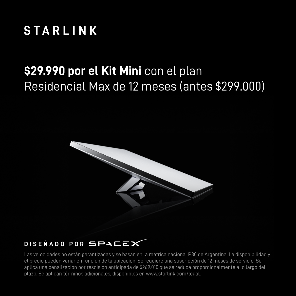 Starlink Facebook ad: Pedir ahora