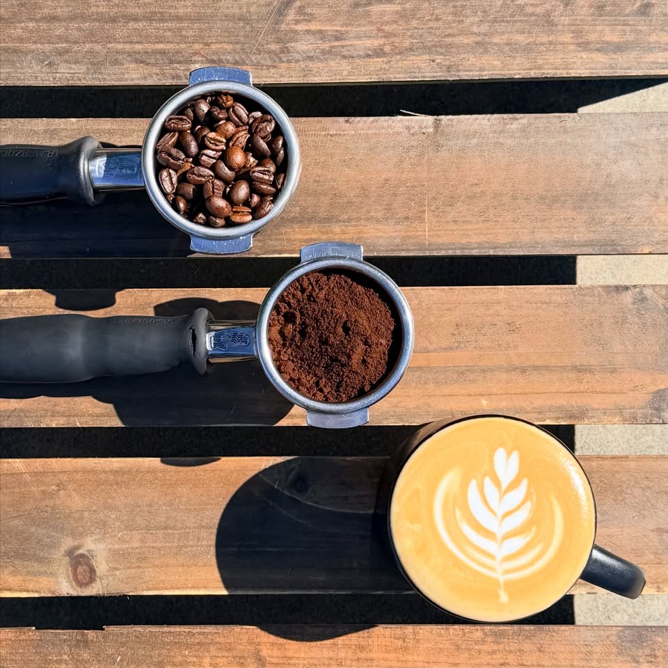 Cafe Destin Facebook ad: Quality starts at the grind, best coffee you…