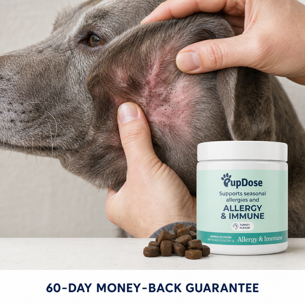 Proud Dog Parents Facebook ad: Non-Stop Scratching? It Was Never About His Skin