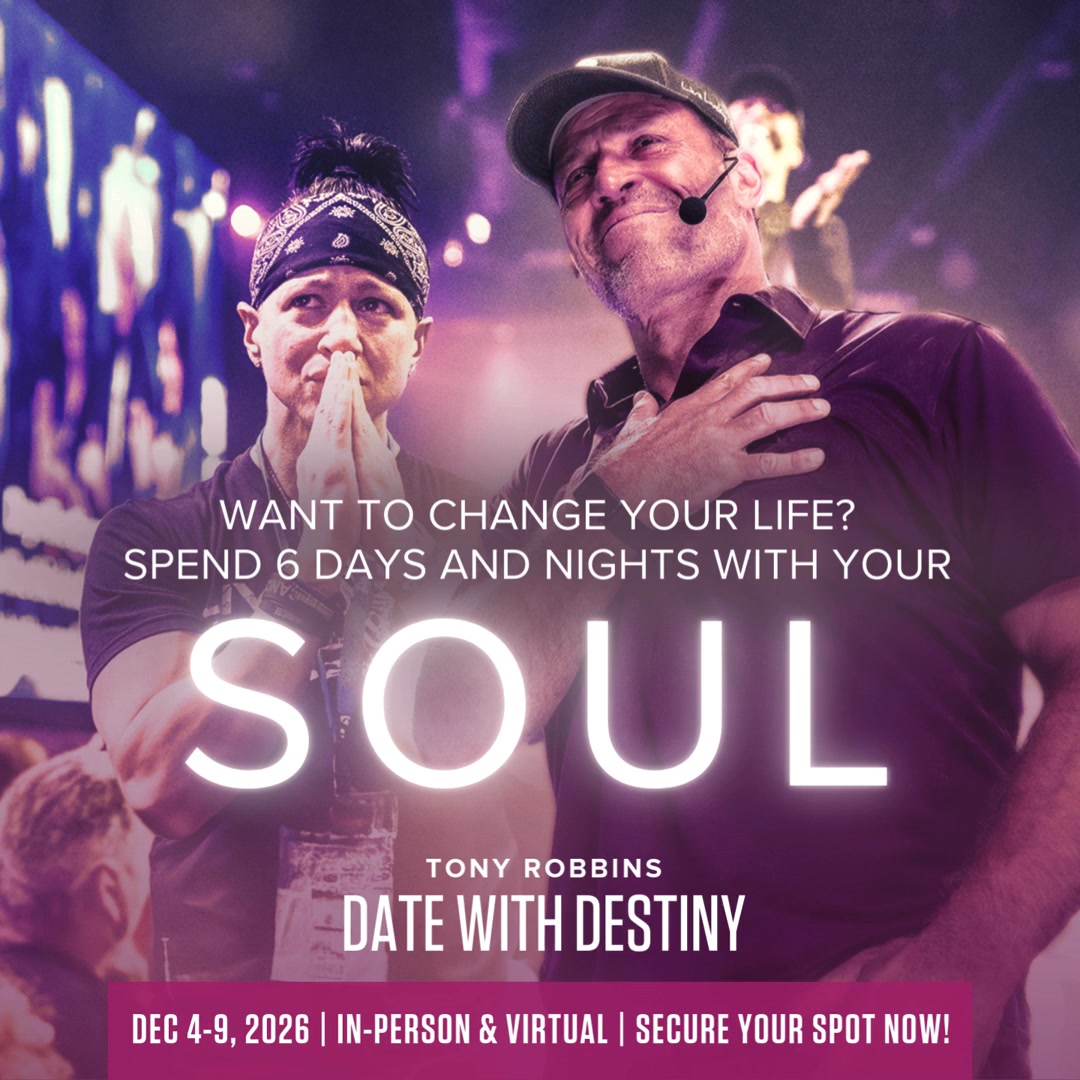 Tony Robbins Facebook ad: Rediscover Your True Self