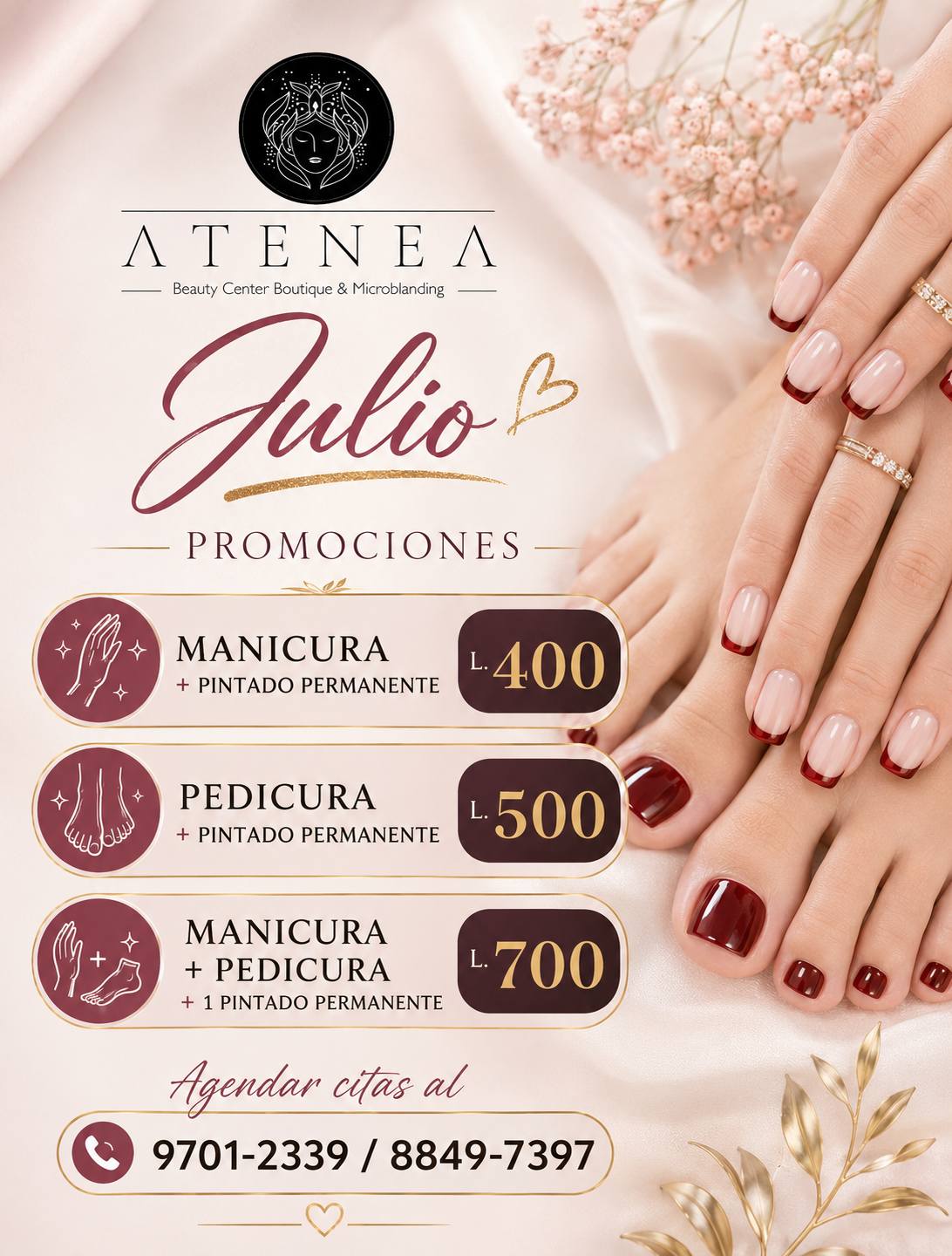 Atenea Facebook ad: JULIO te traemos estas excelentes promociones para…