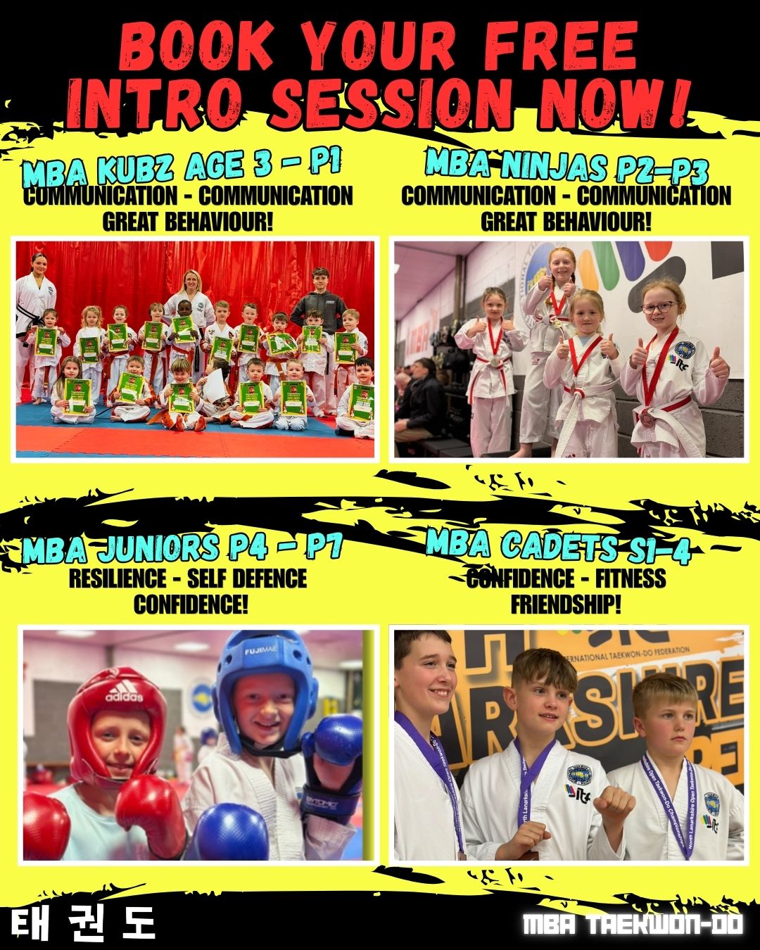 McGowans Blackbelt Academy Hamilton Facebook ad: Build Confidence Through Martial Arts