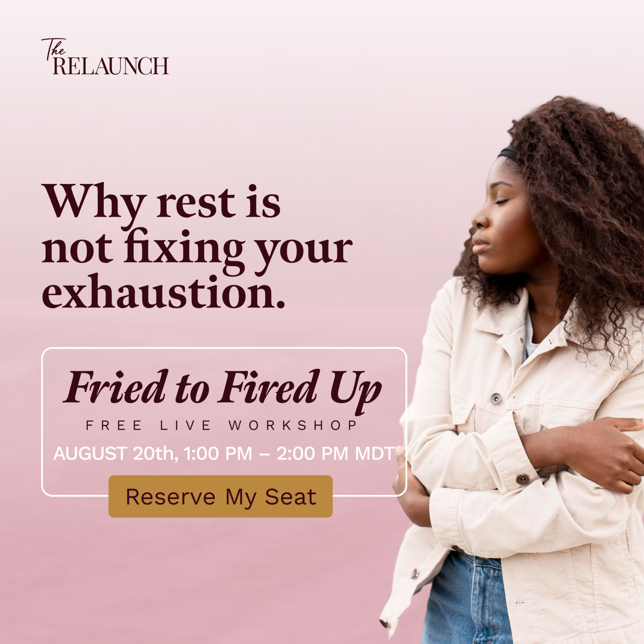 The ReLaunch Facebook ad: You are allowed to want more energy than this