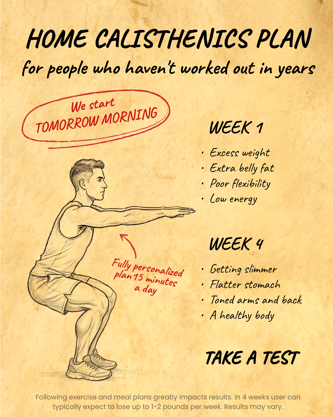 Male Calisthenics Challenge Facebook ad