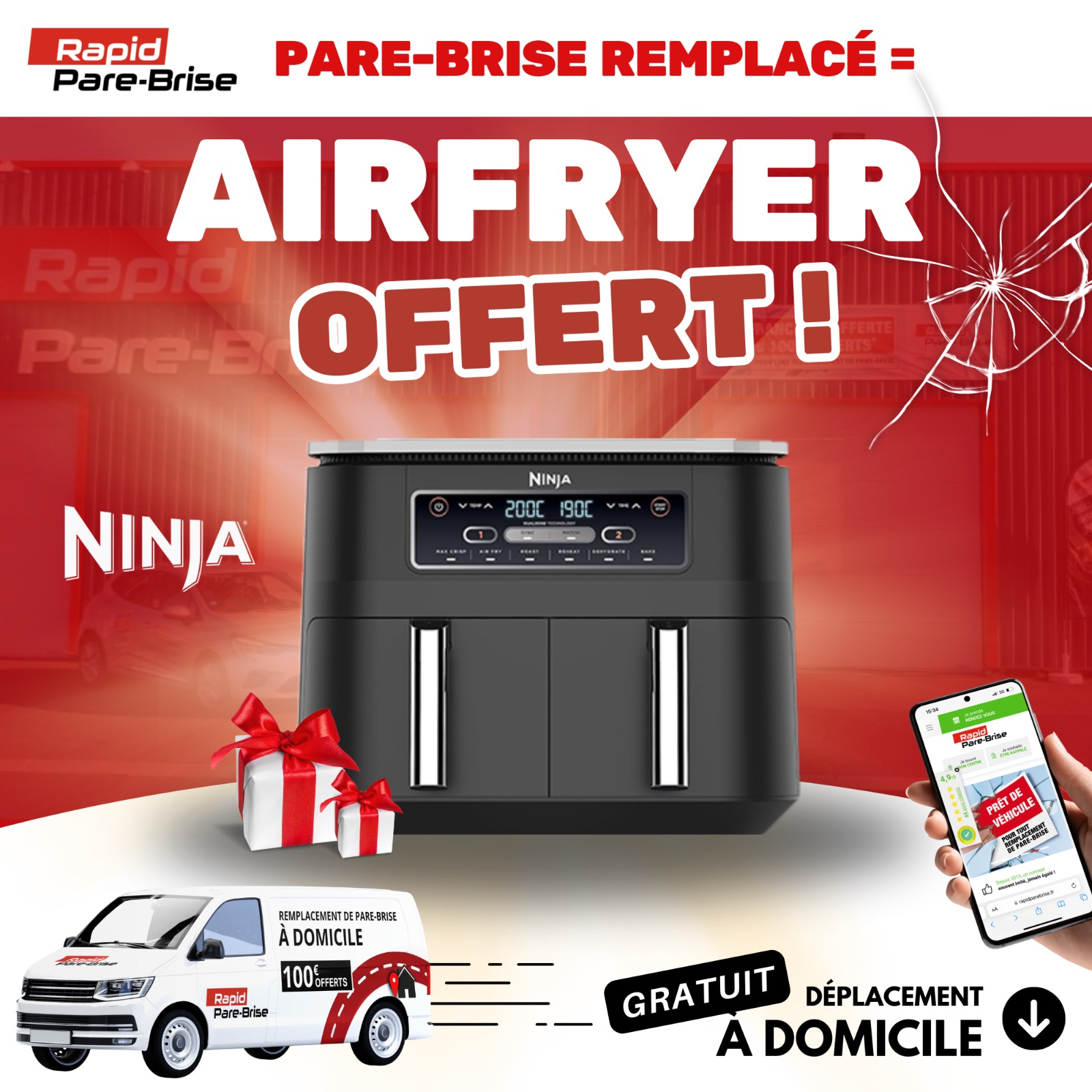 Rapid Pare-Brise - Domicile  Facebook ad