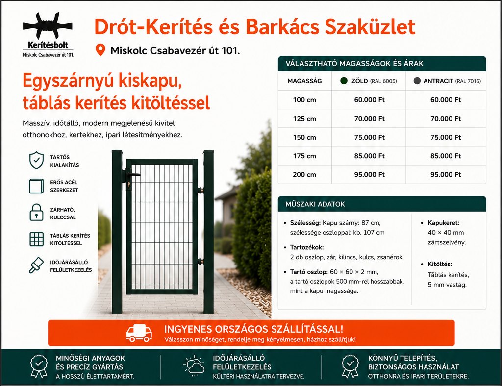 Drót-Kerítés és Barkács Szaküzlet Miskolc Facebook ad: Kerítésbolt Miskolc