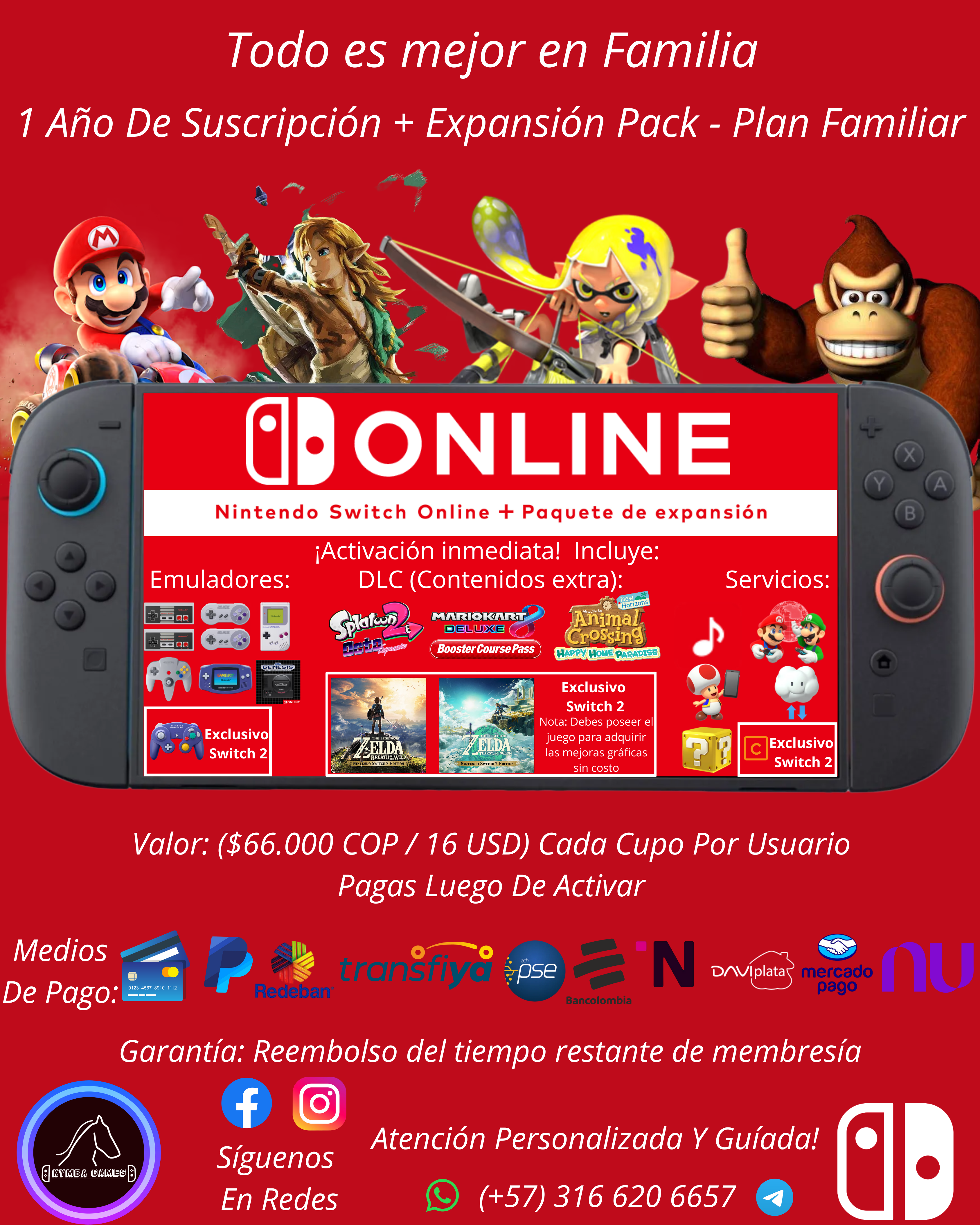 Kymba Games Facebook ad: Nintendo Online + Exp