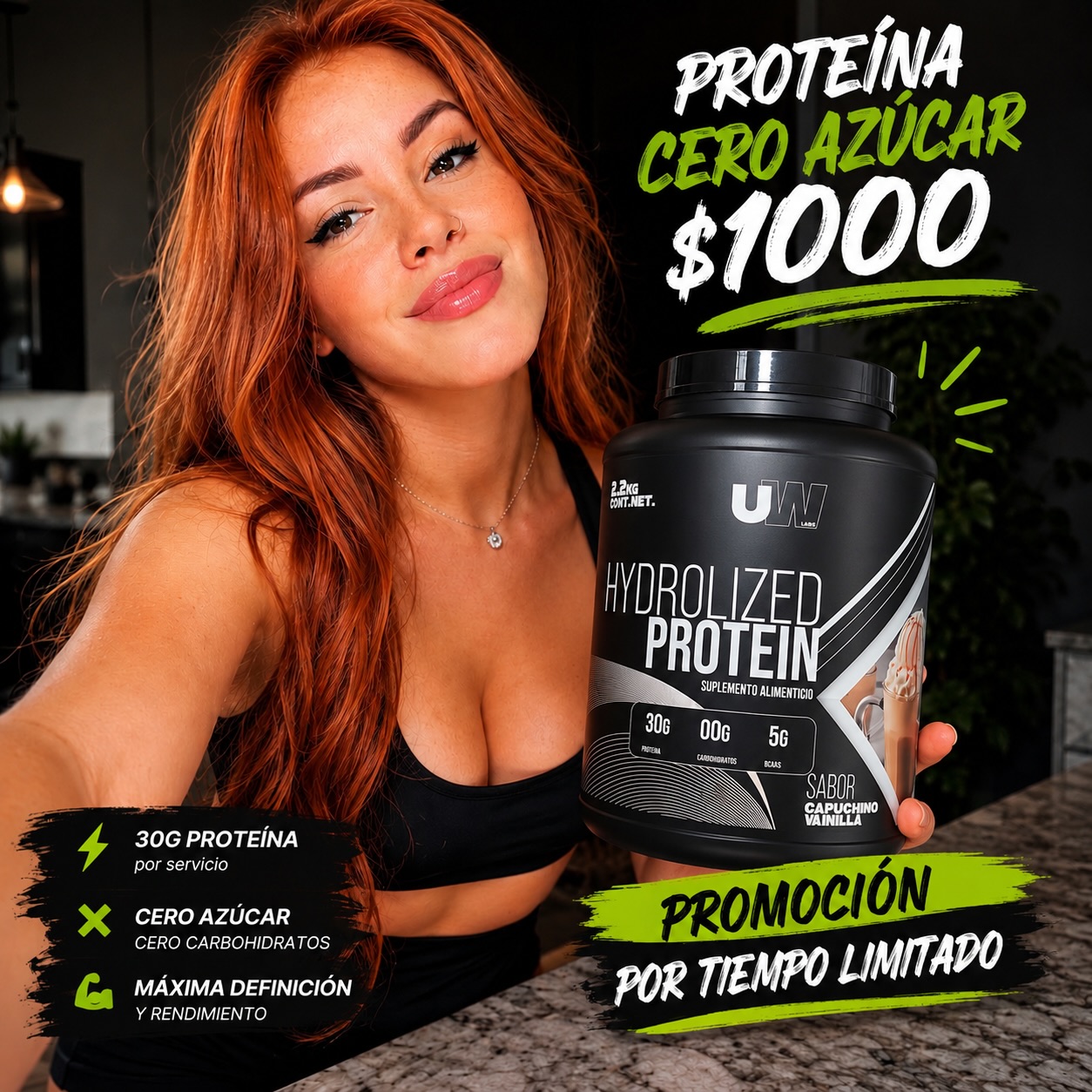 SARMS Cd. Juárez Facebook ad: ¡SÚPER PROMOCIÓN! PROTEÍNA CERO AZÚCAR $1,000