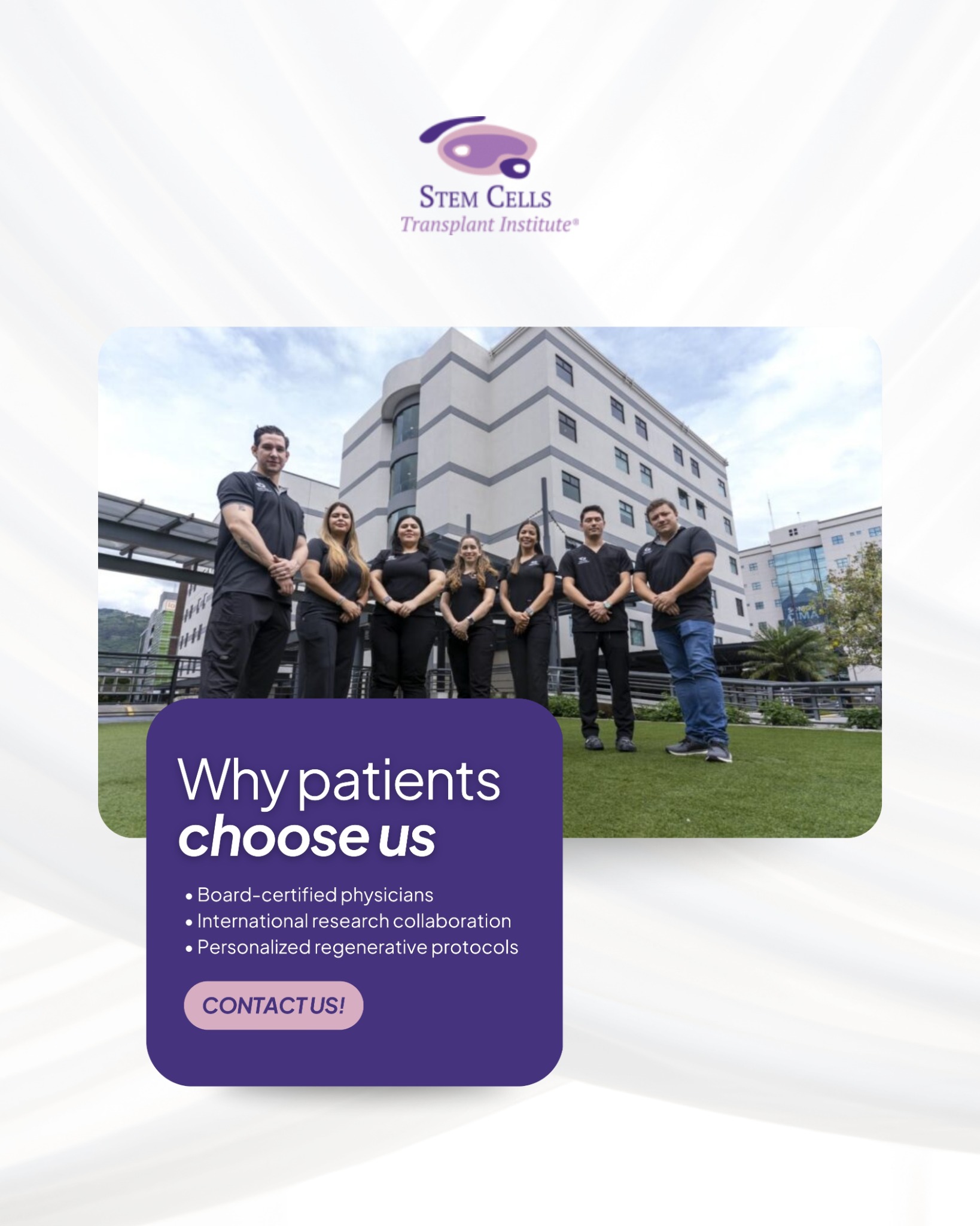 Stem Cells Transplant Institute Facebook ad