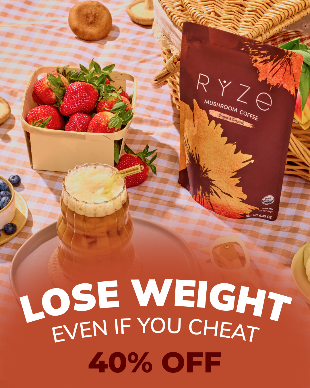 RYZE Superfoods Facebook ad