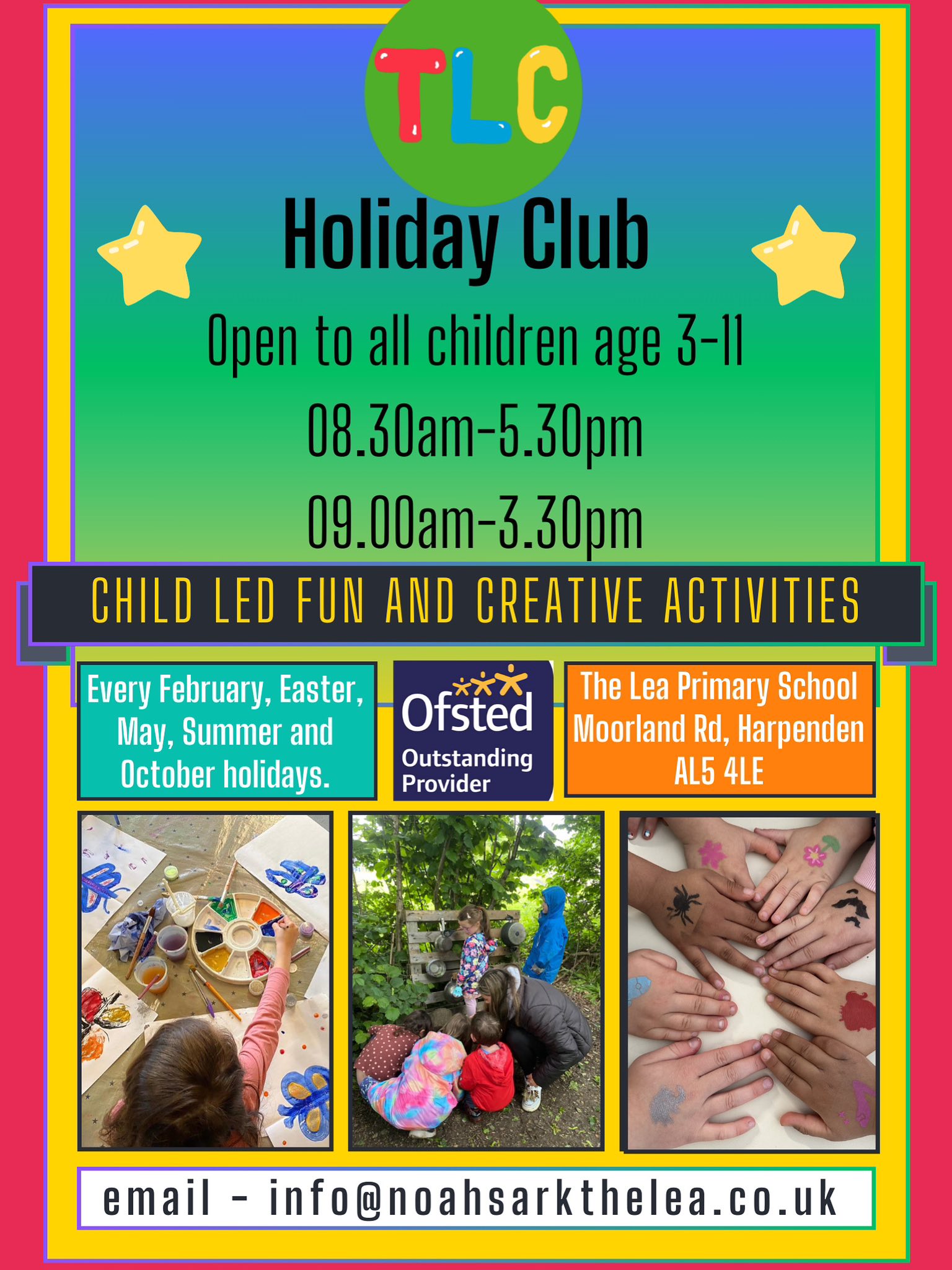 TLC Harpenden Facebook ad: Looking for school holiday childcare that’s fun, creative…