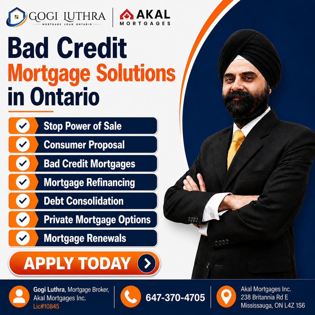 Gogi Luthra - AKAL Mortgages Inc. Facebook ad: Book Your Free Consultation