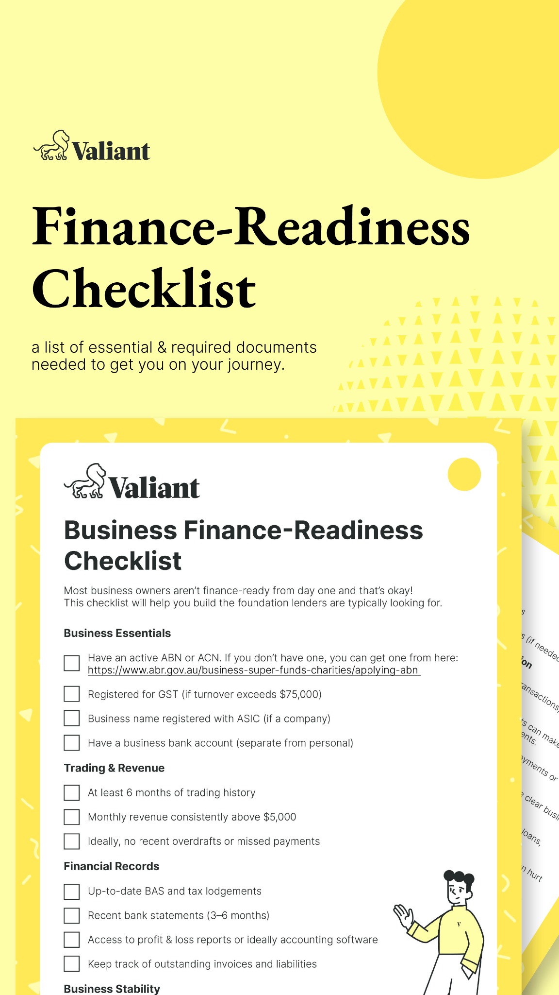 Valiant Business Loans Facebook ad