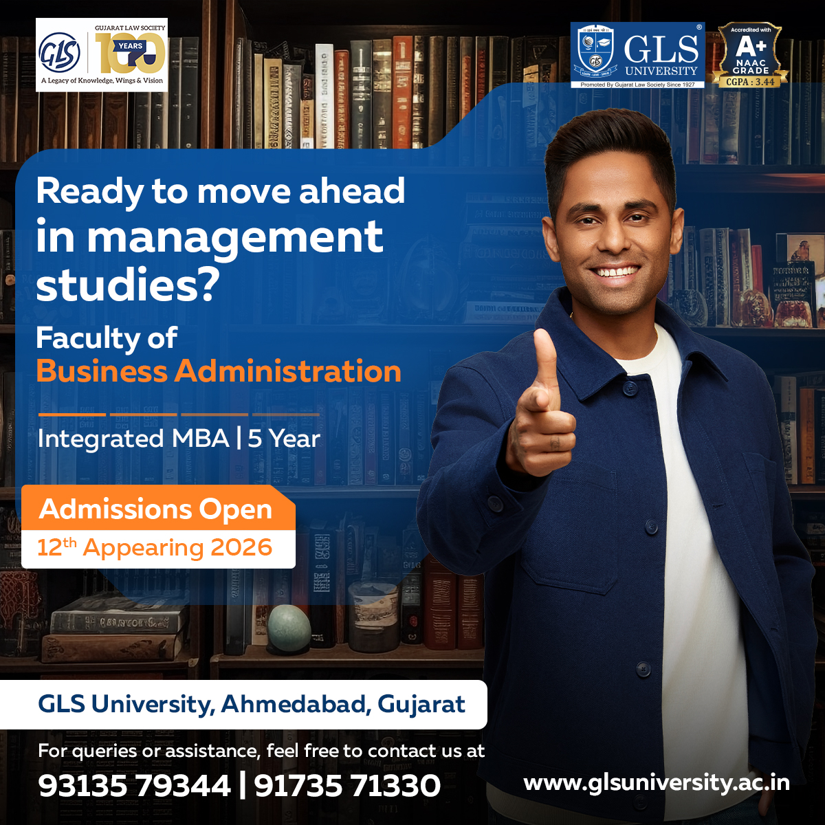 GLS University Facebook ad: Start Business Studies. Apply Now