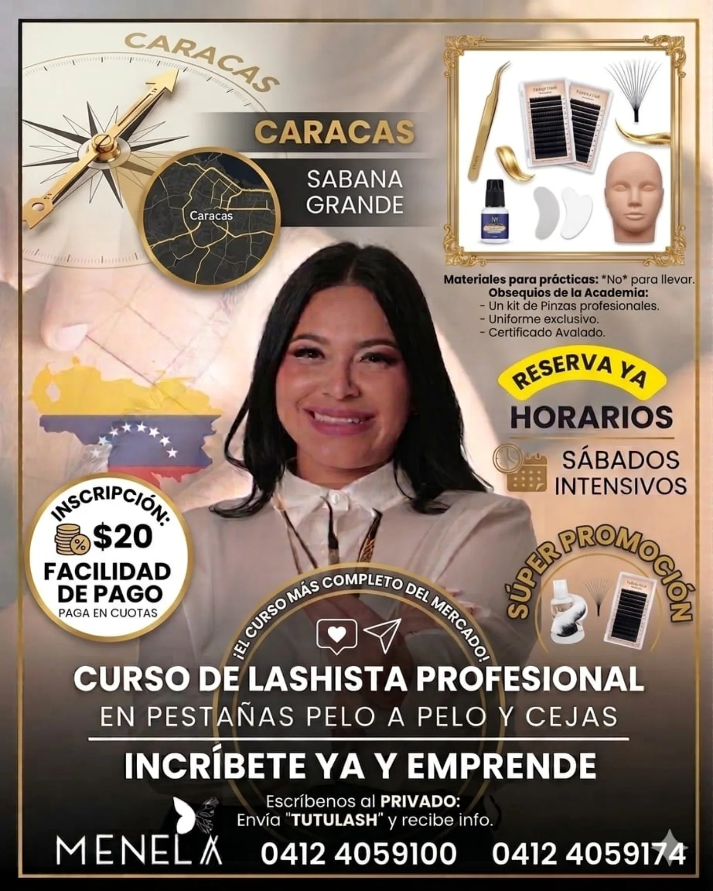 Tutunails Academy Facebook ad: ¡Llegó el momento de emprender en el mundo…
