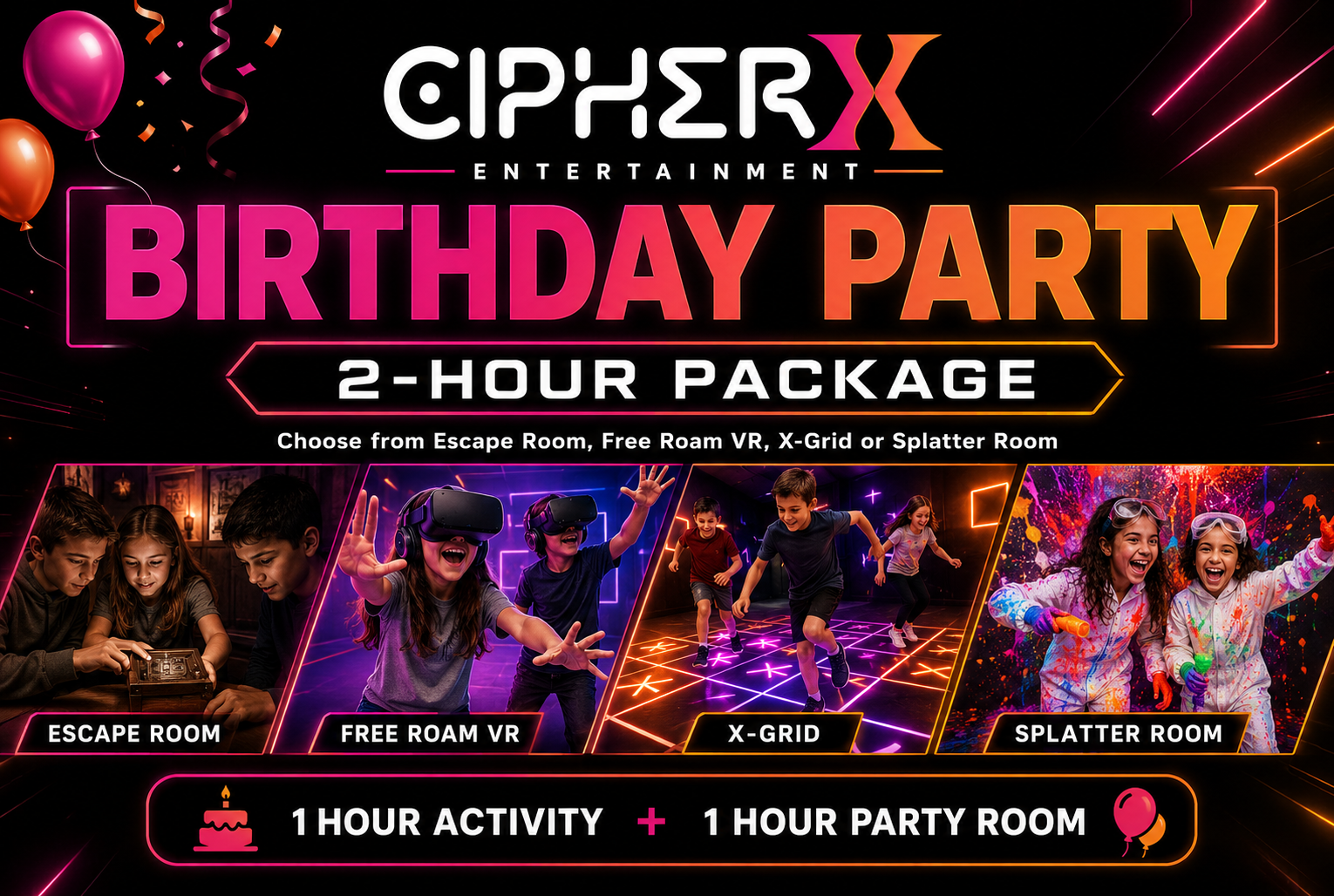 CipherX Escape Room & VR Lounge Facebook ad