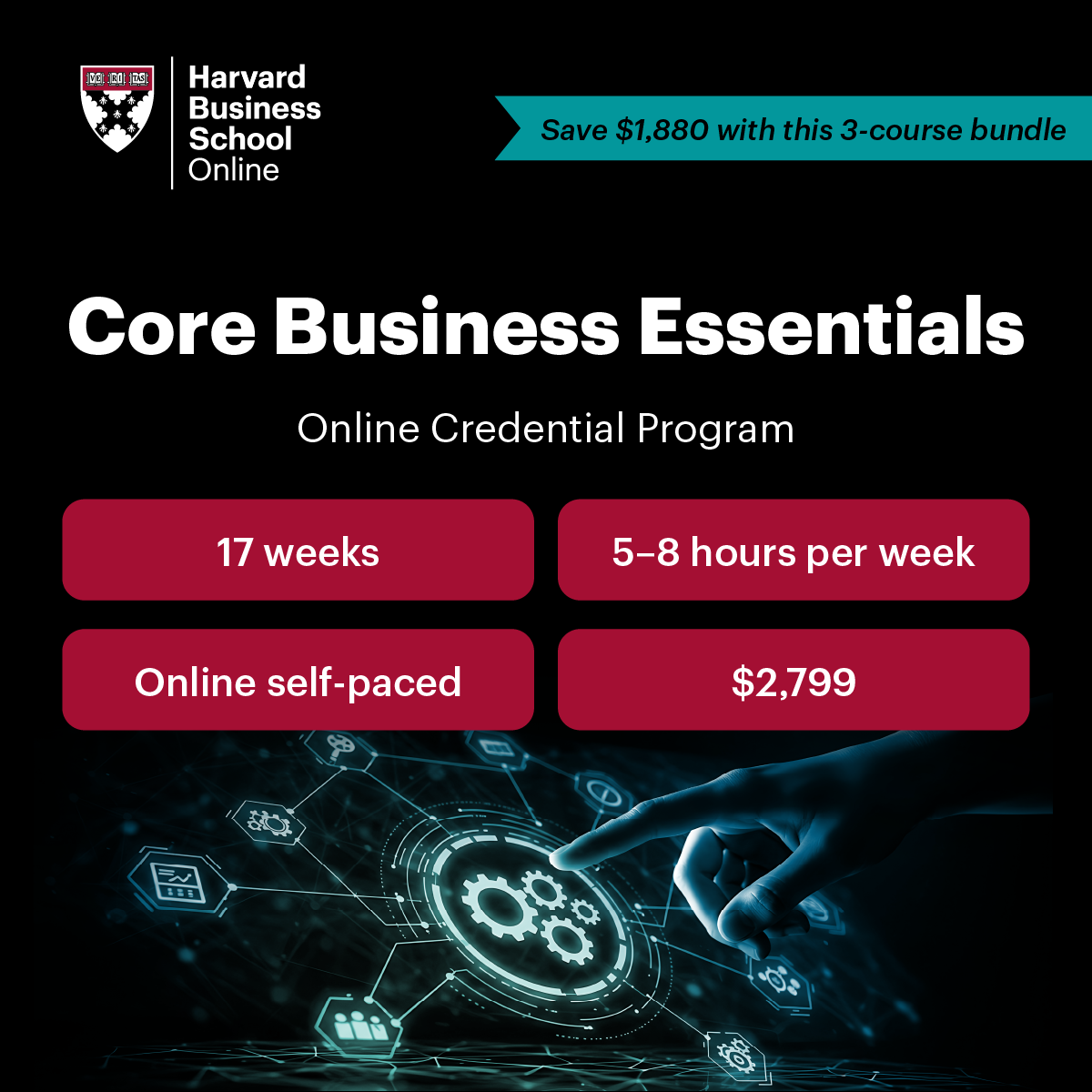 Harvard Business School Online Facebook ad