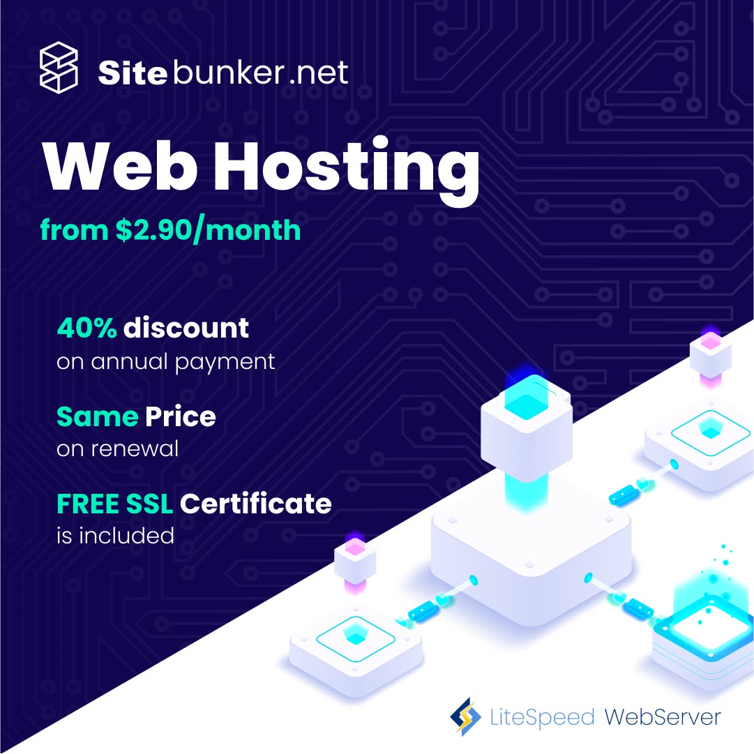 Sitebunker.net - Secured SSD Hosting Facebook ad