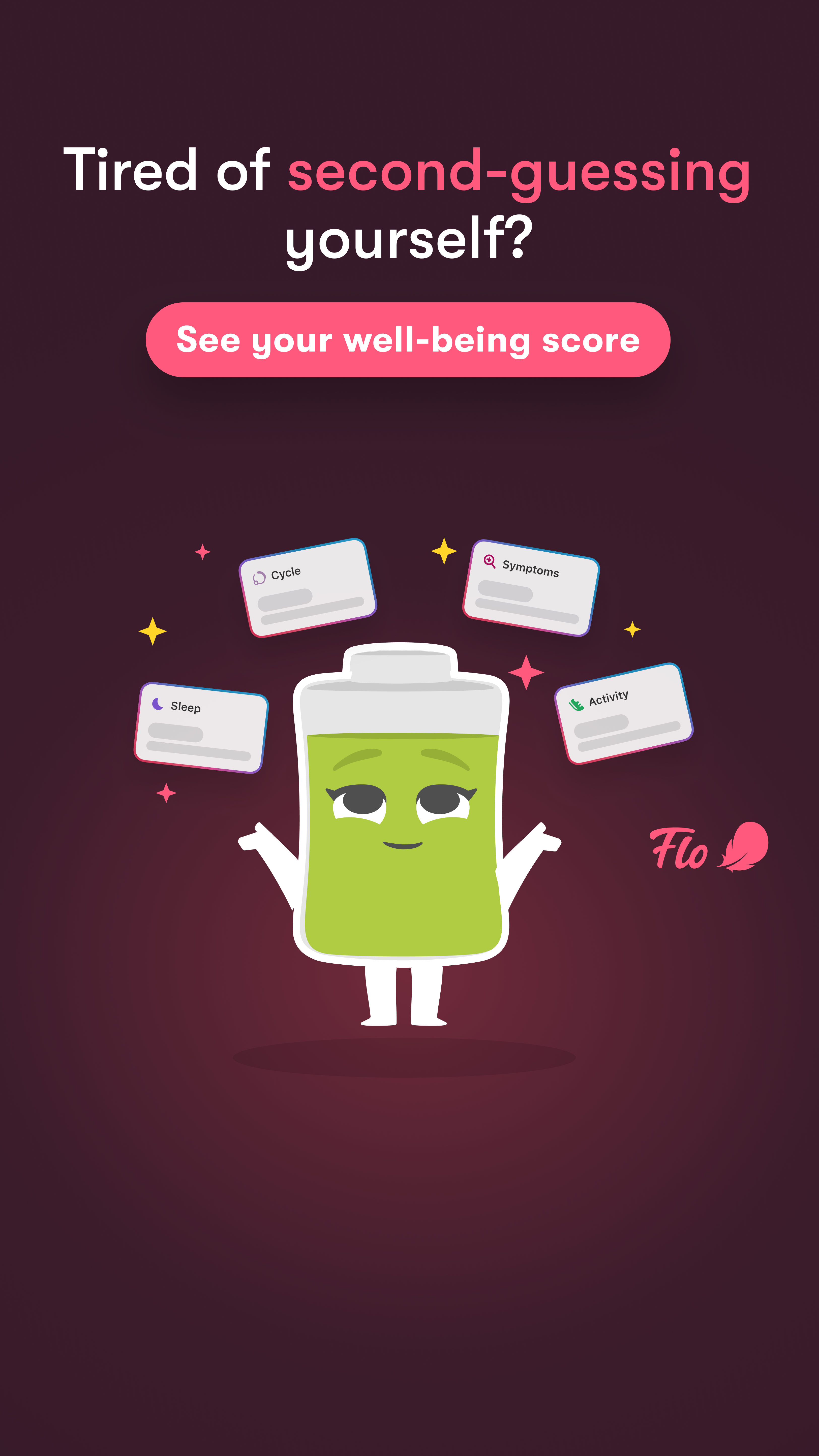 Flo Health App Facebook ad: Start using Flo today!
