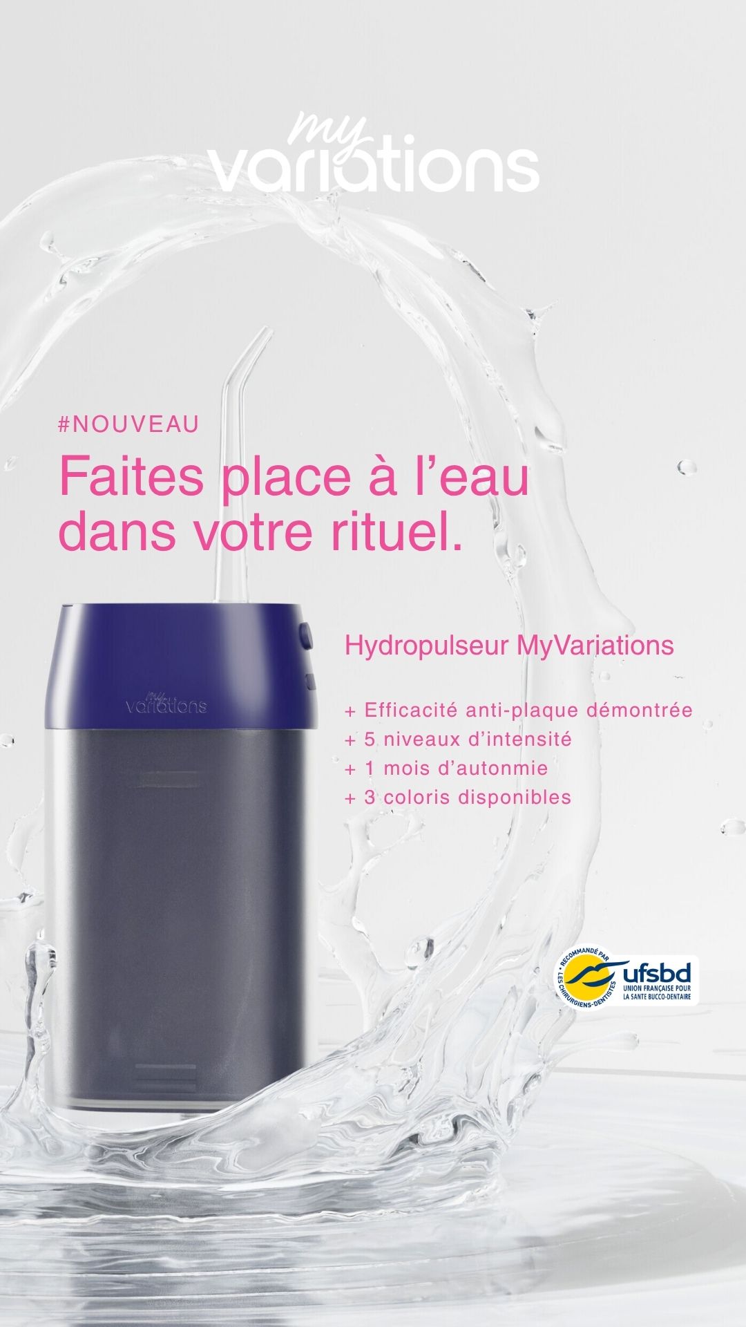 My Variations Facebook ad: L'hydropulseur MyVariations.
