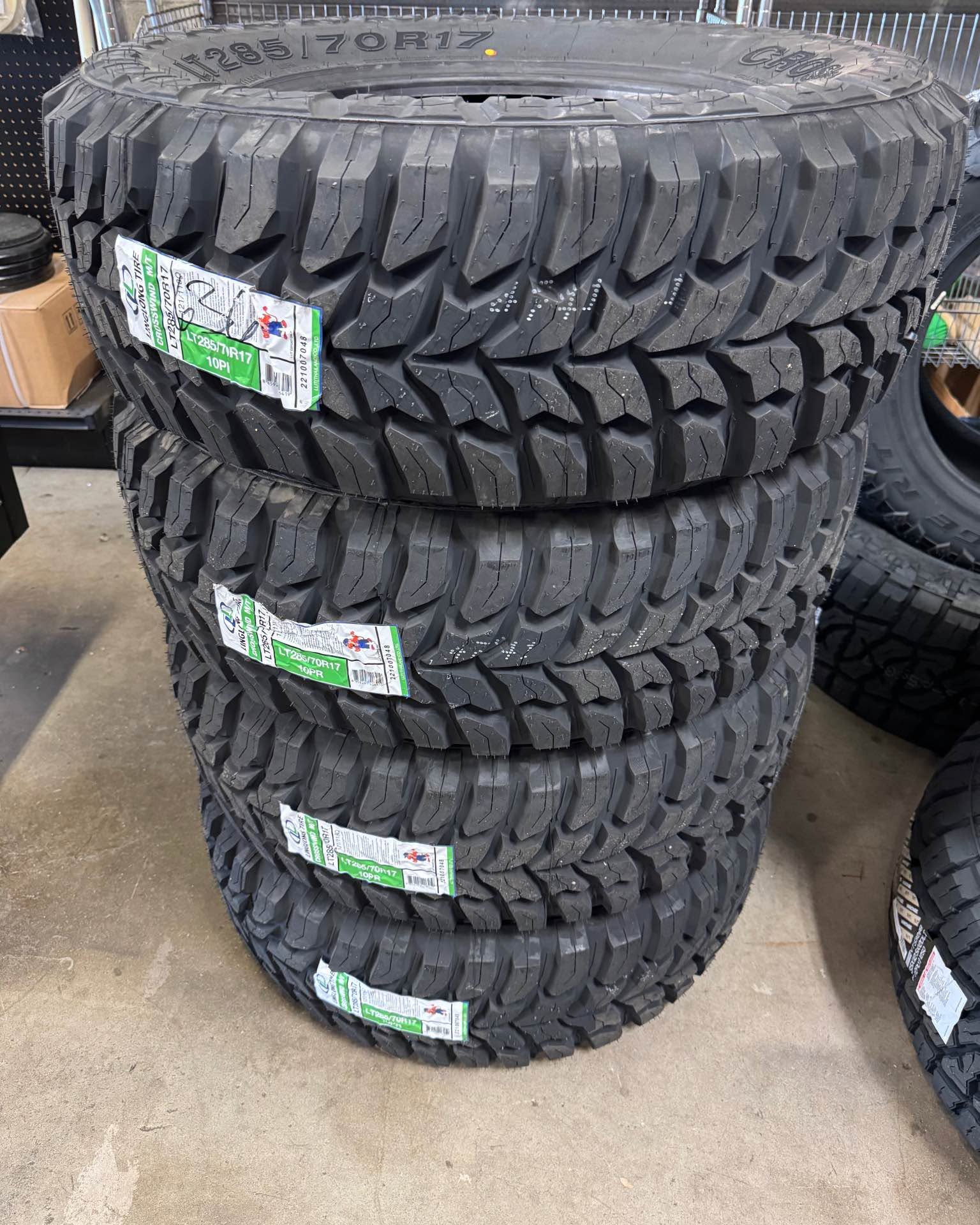 Stateside Sales Facebook ad: LT285/70R17 Crosswind M/T Set of Tires New 10ply E