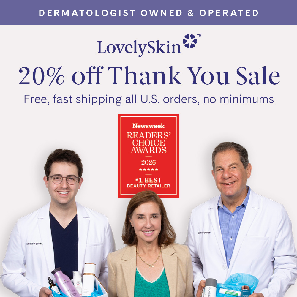 LovelySkin.com Facebook ad: LovelySkin Skincare & Beauty Sale