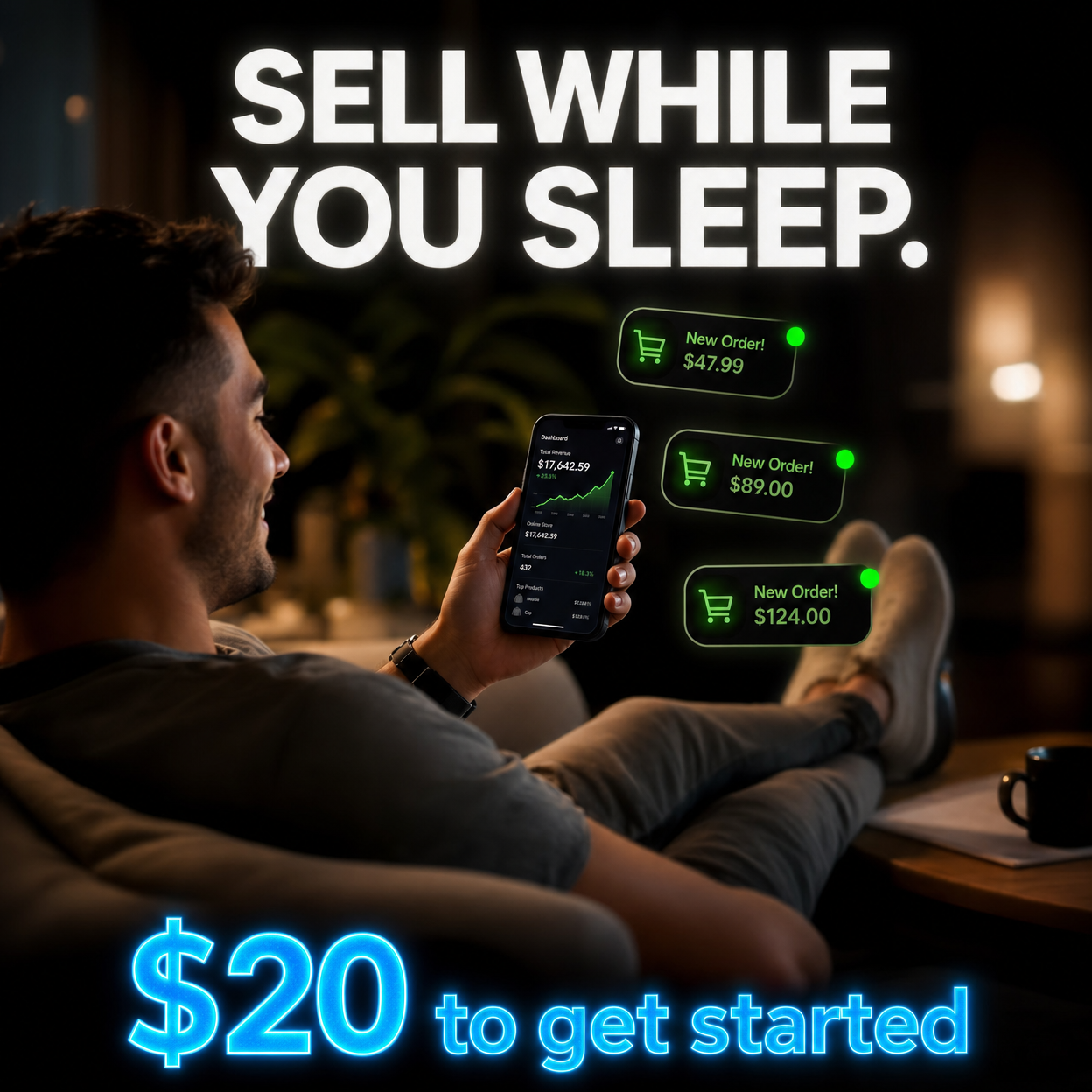 Ecom Websites Facebook ad: Get Your eCommerce Store Built for $20