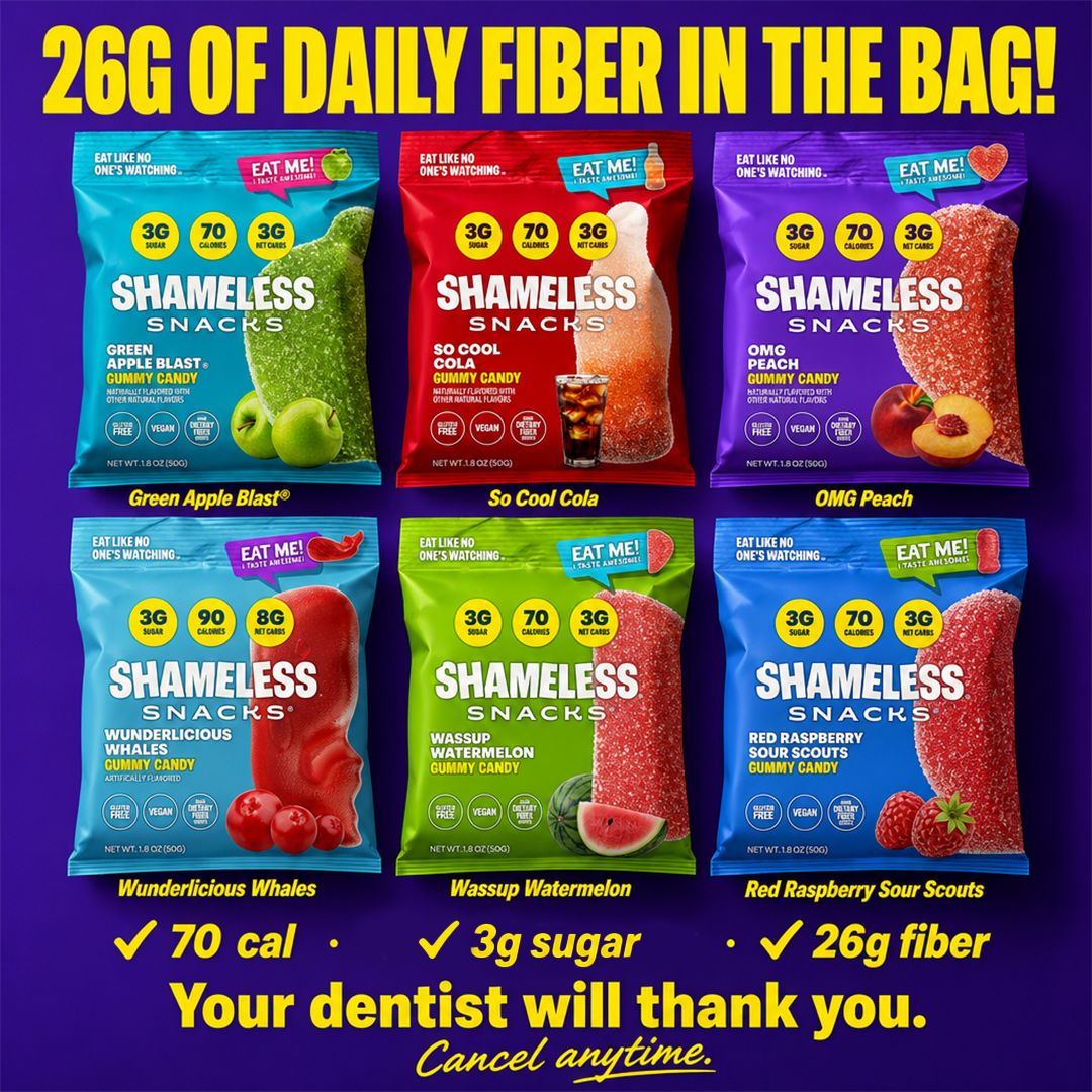 Shameless Snacks Facebook ad