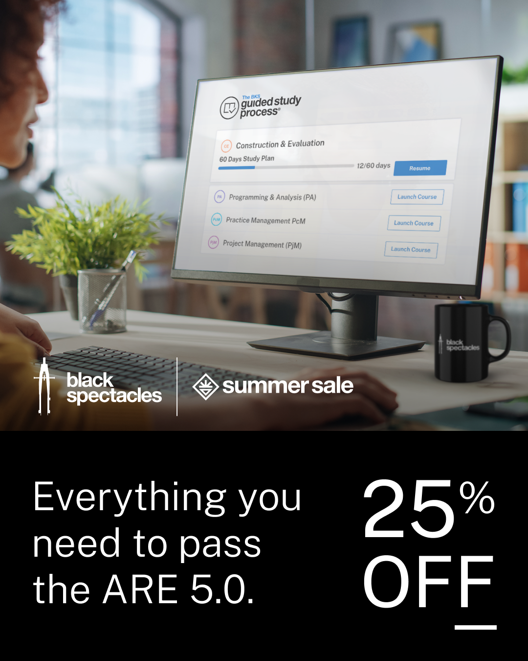 Black Spectacles Facebook ad: ARE Prep For Every Study Style