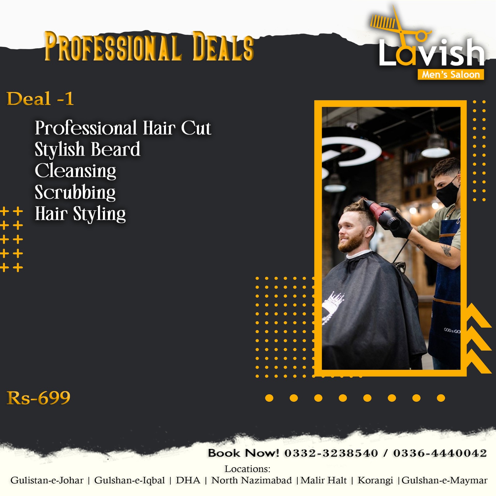 Lavish Men's Salon Facebook ad