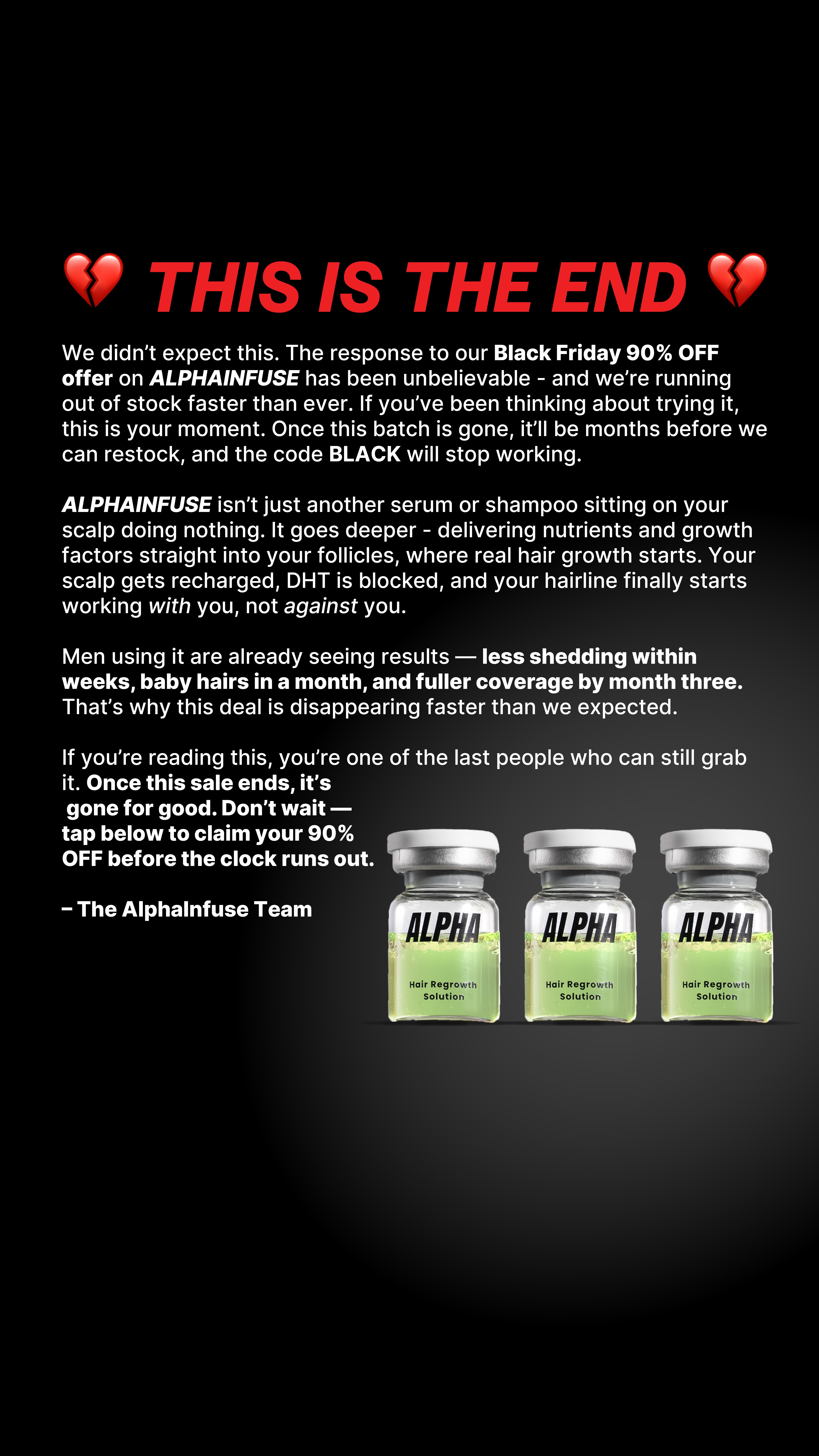 AlphaInfuse Facebook ad