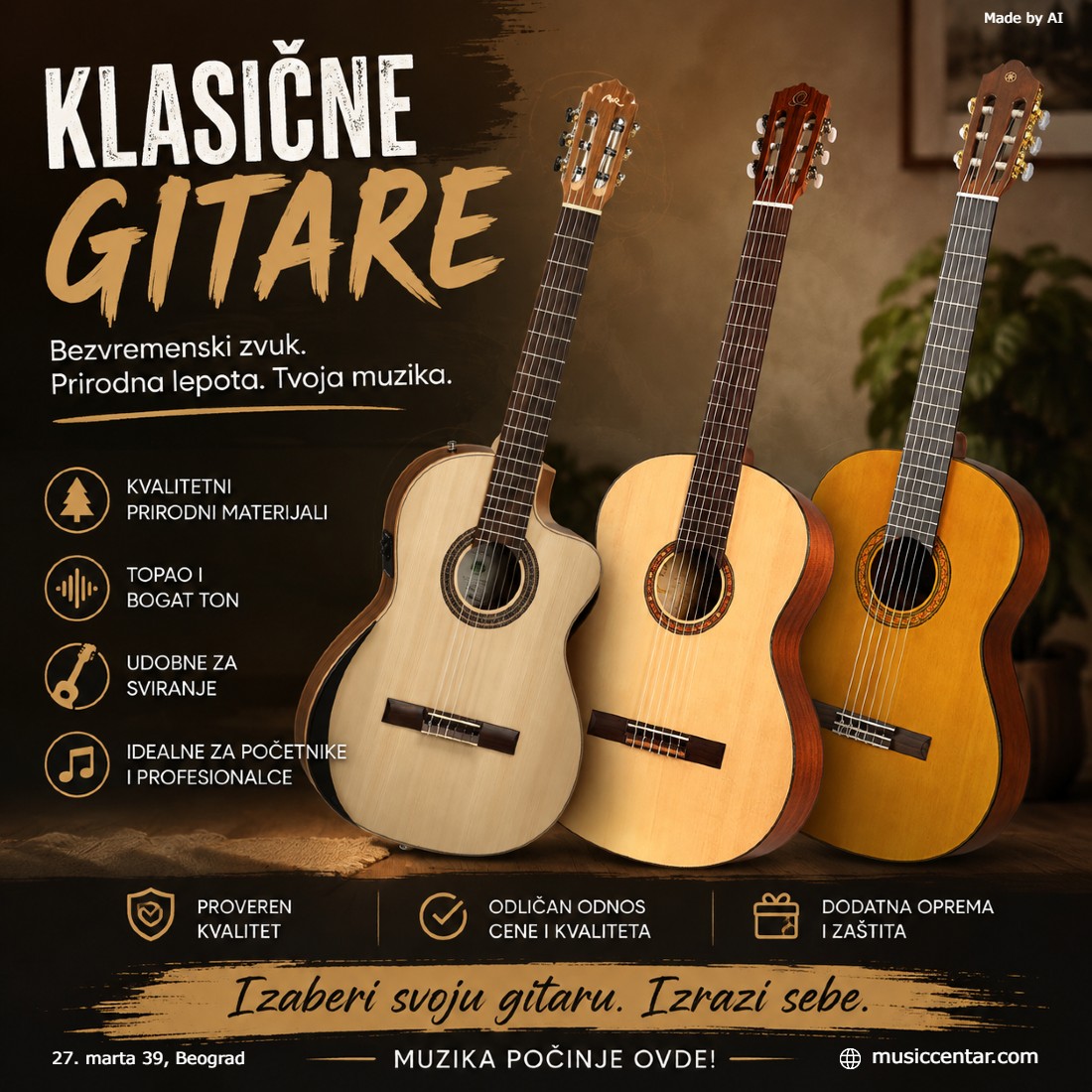Music Media Centar Facebook ad: Klasične gitare Arhive