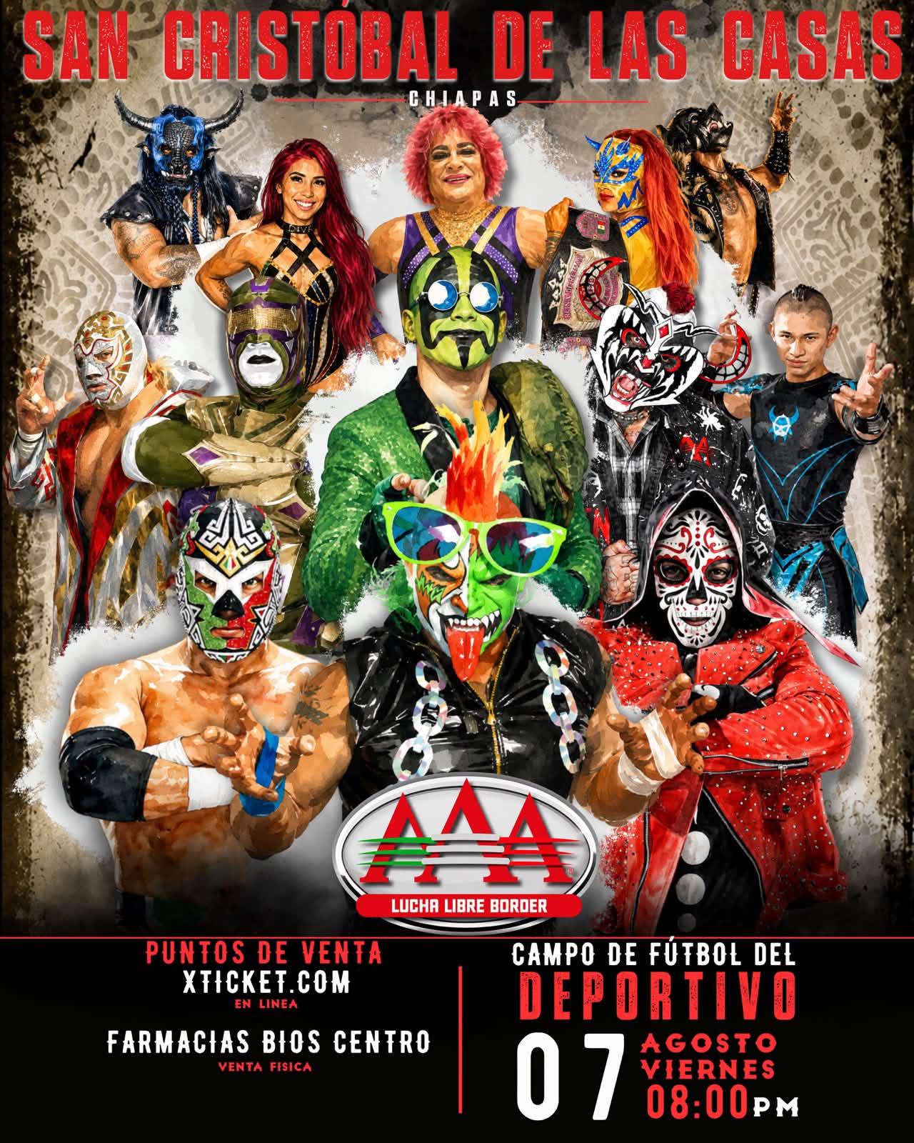 Lucha Libre AAA Border Facebook ad: San Cristóbal De Las Casas
