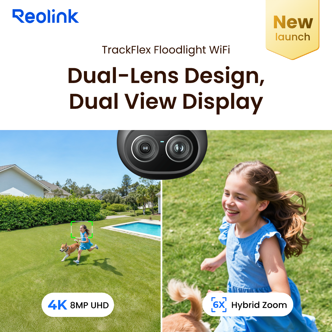 Reolink Facebook ad: Global innovator in home security and camera solutions.