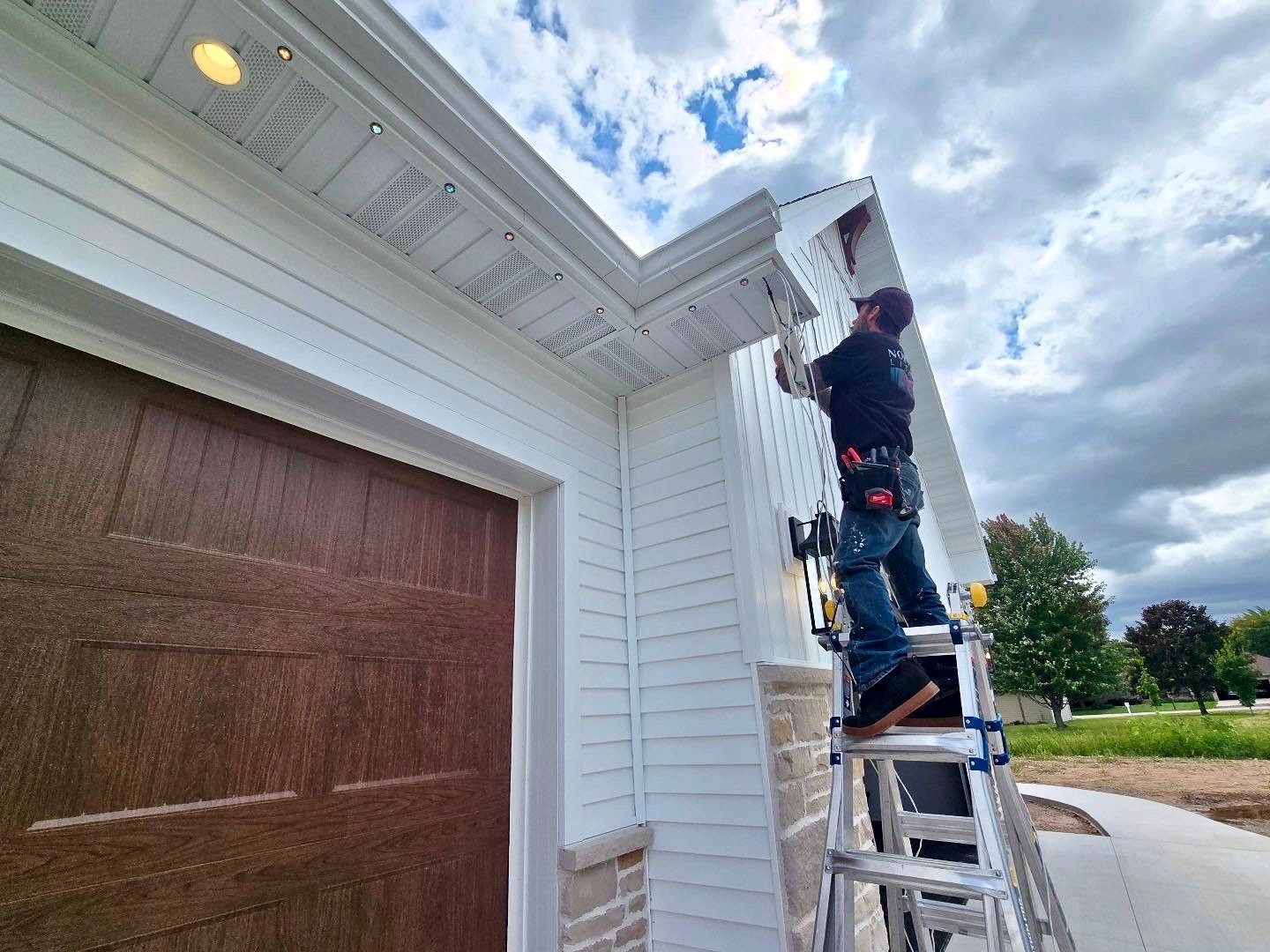 Northern Lights - Exterior Lighting Facebook ad: See the difference professional exterior lighting makes.
